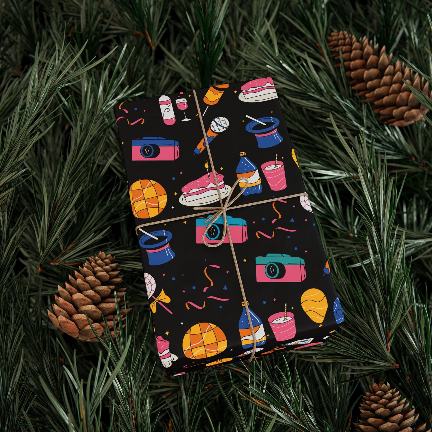 Birthday l Gift Wrap l Black