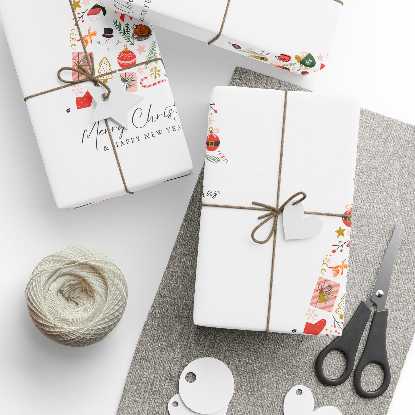 Xmas Tree | Wrapping Paper  | White
