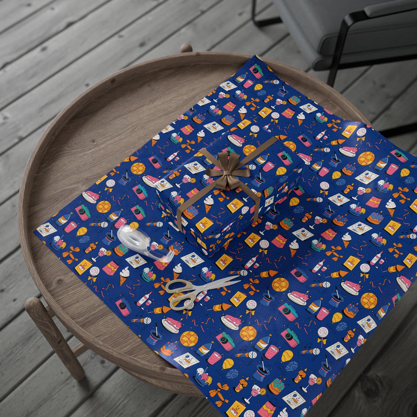 Birthday l Gift Wrap l Baby blue