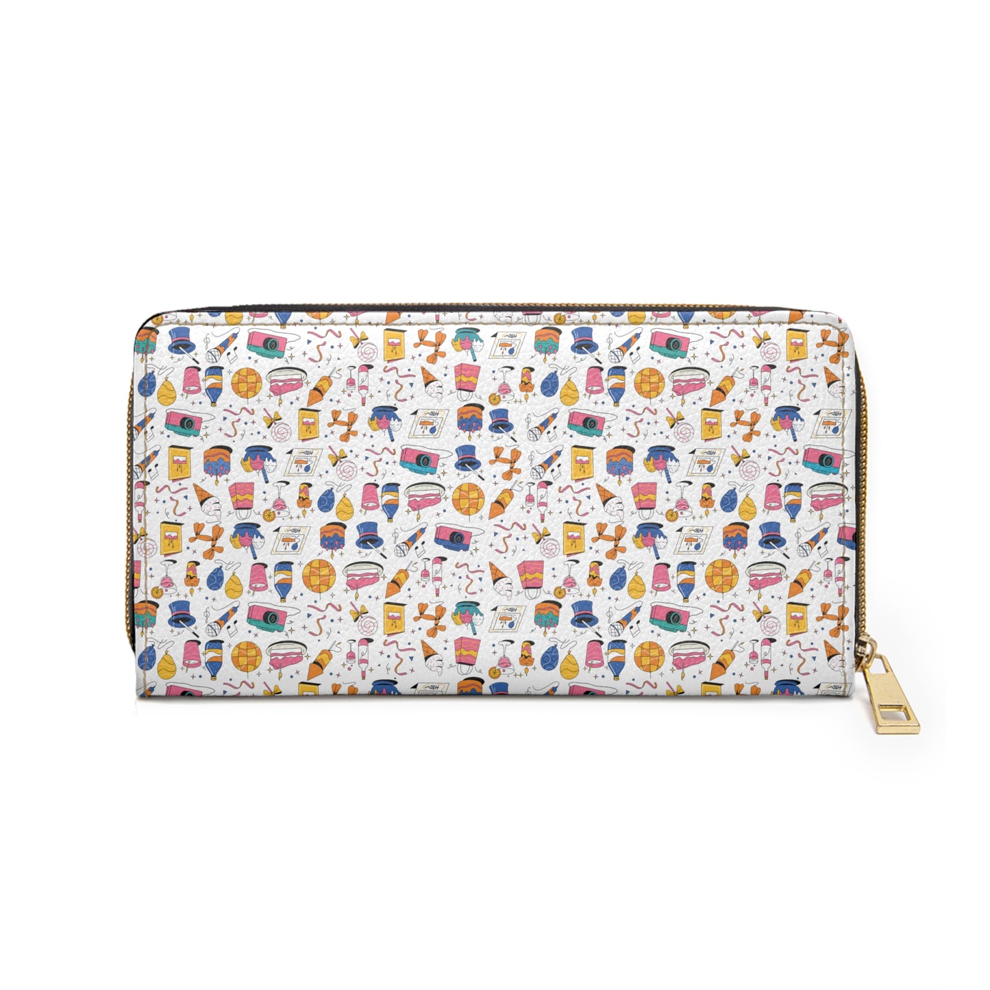 Respect Over Perfection l Zip-Around Wallet l White