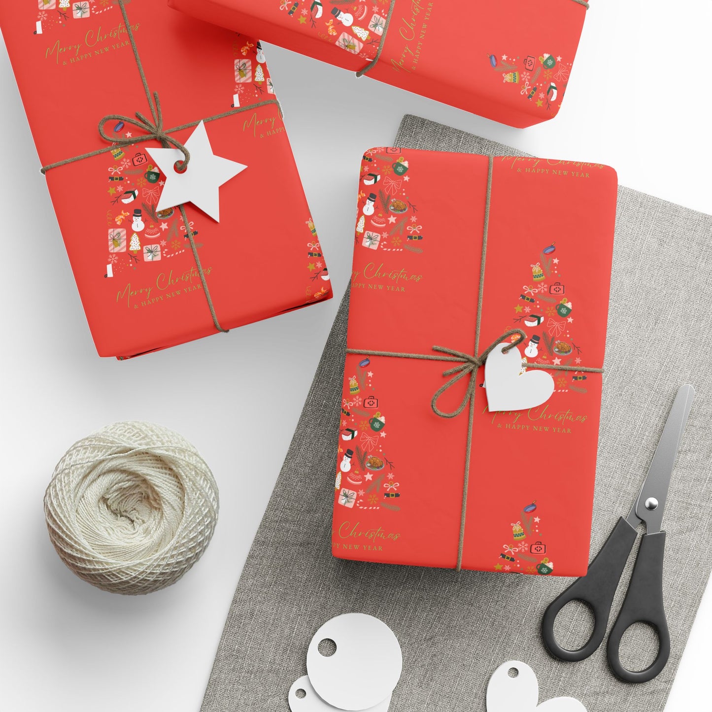 Xmas Tree | Wrapping Paper | Red
