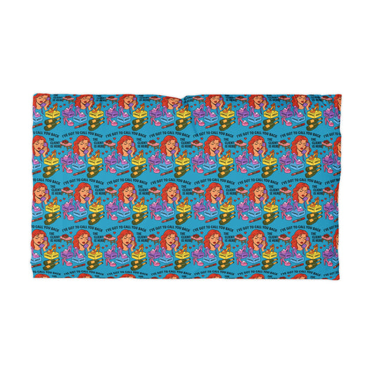 The Client l Microfiber Pillowcase l Powder Blue