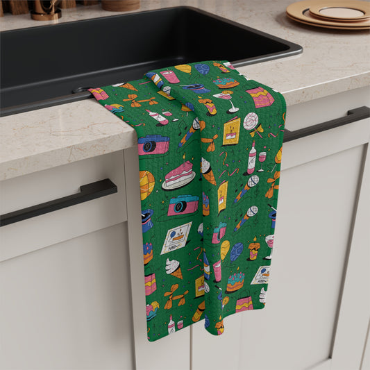 Birthday Theme l Microfiber Towel l Green