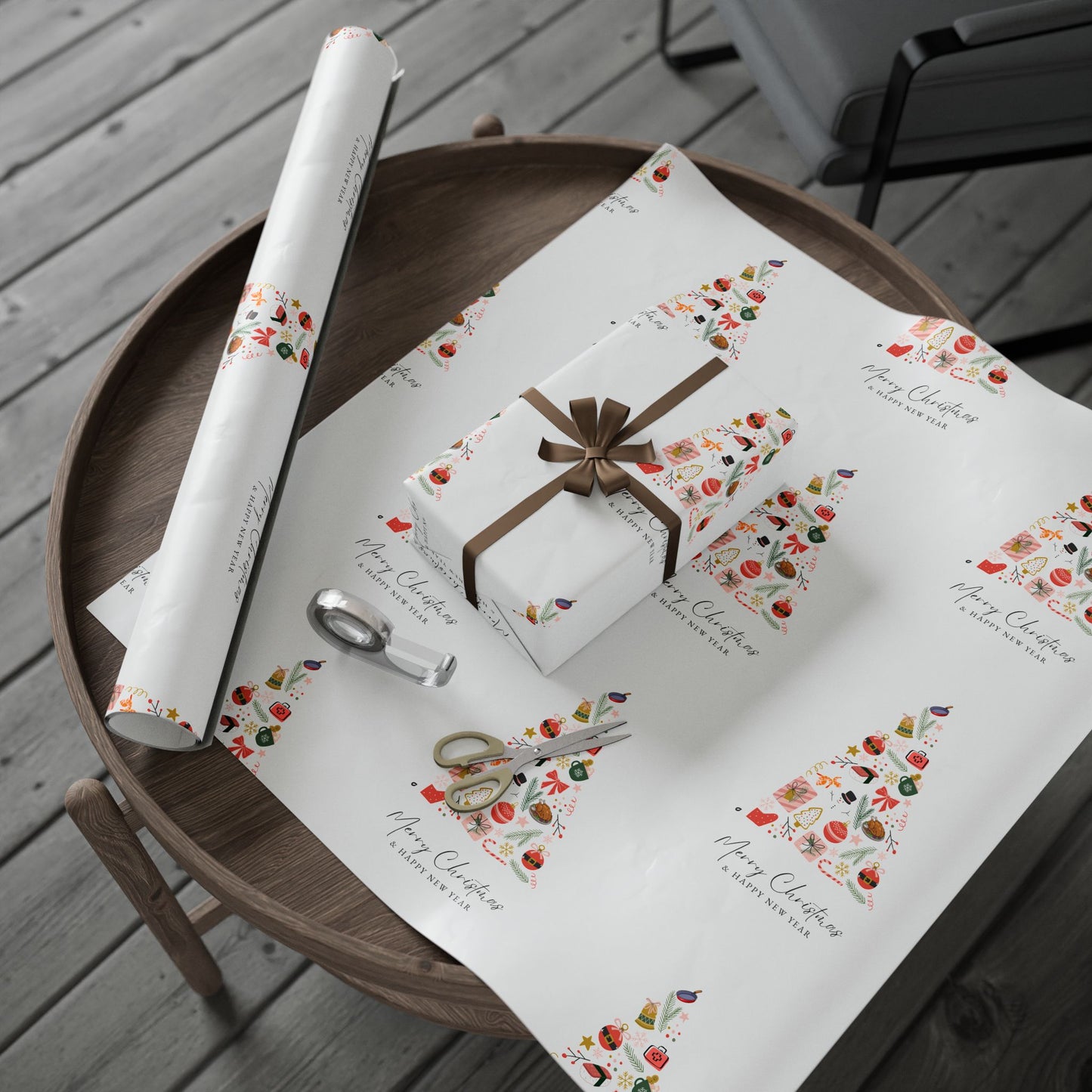 Xmas Tree | Wrapping Paper  | White