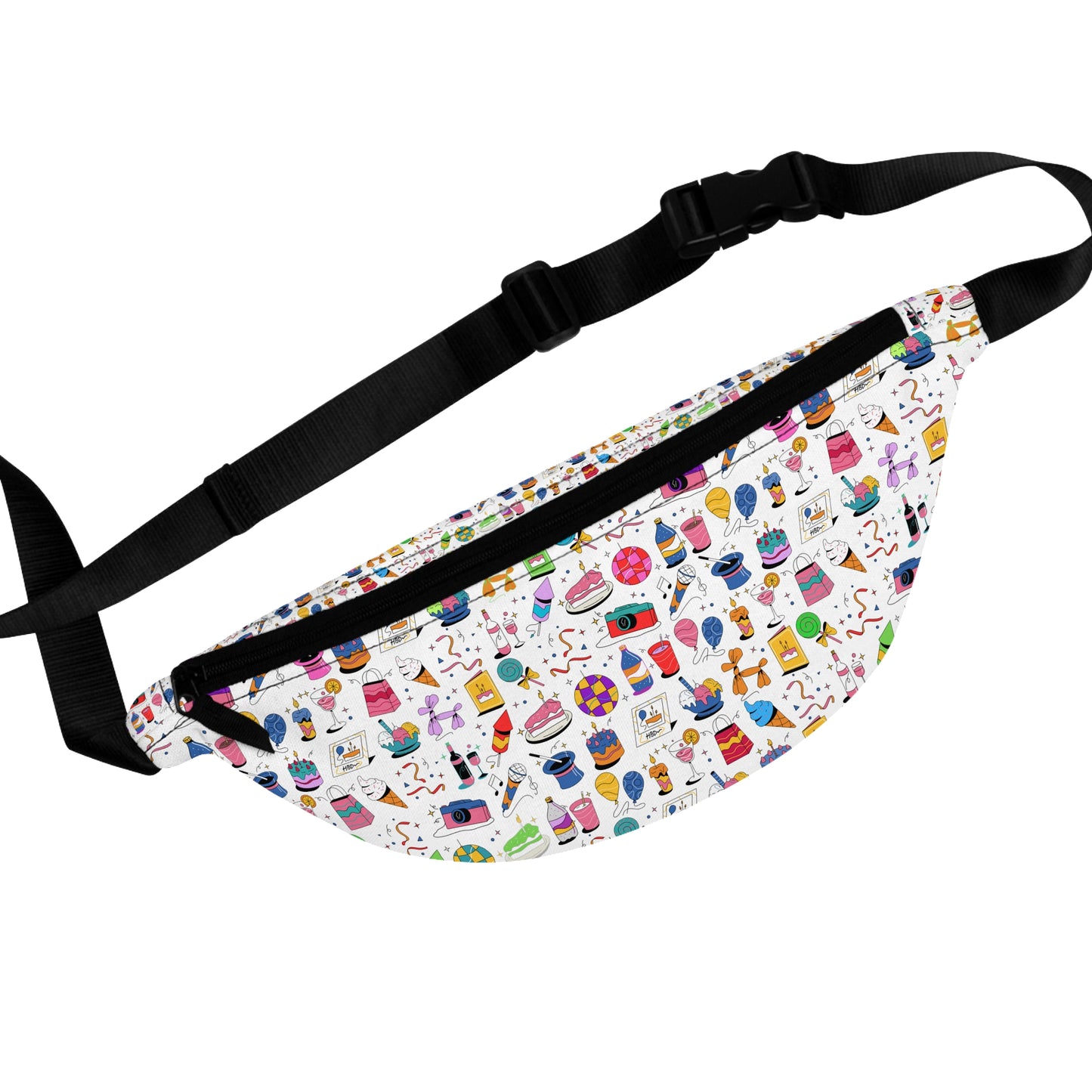 All That l Pattern Fanny Pack l White