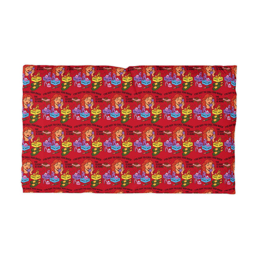 The Client l Microfiber Pillowcase l Red Vintage