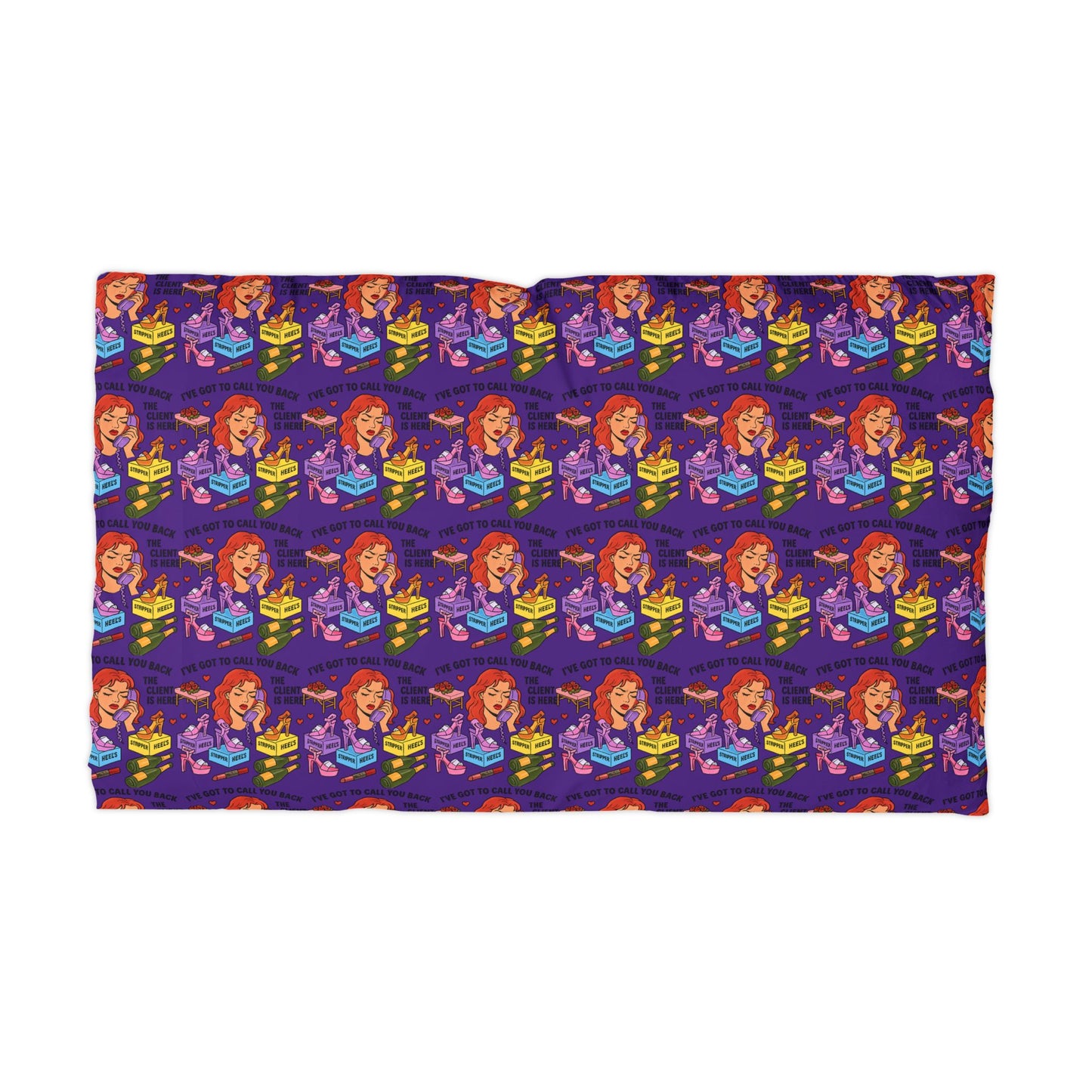 The Client l Microfiber Pillowcase l Purple