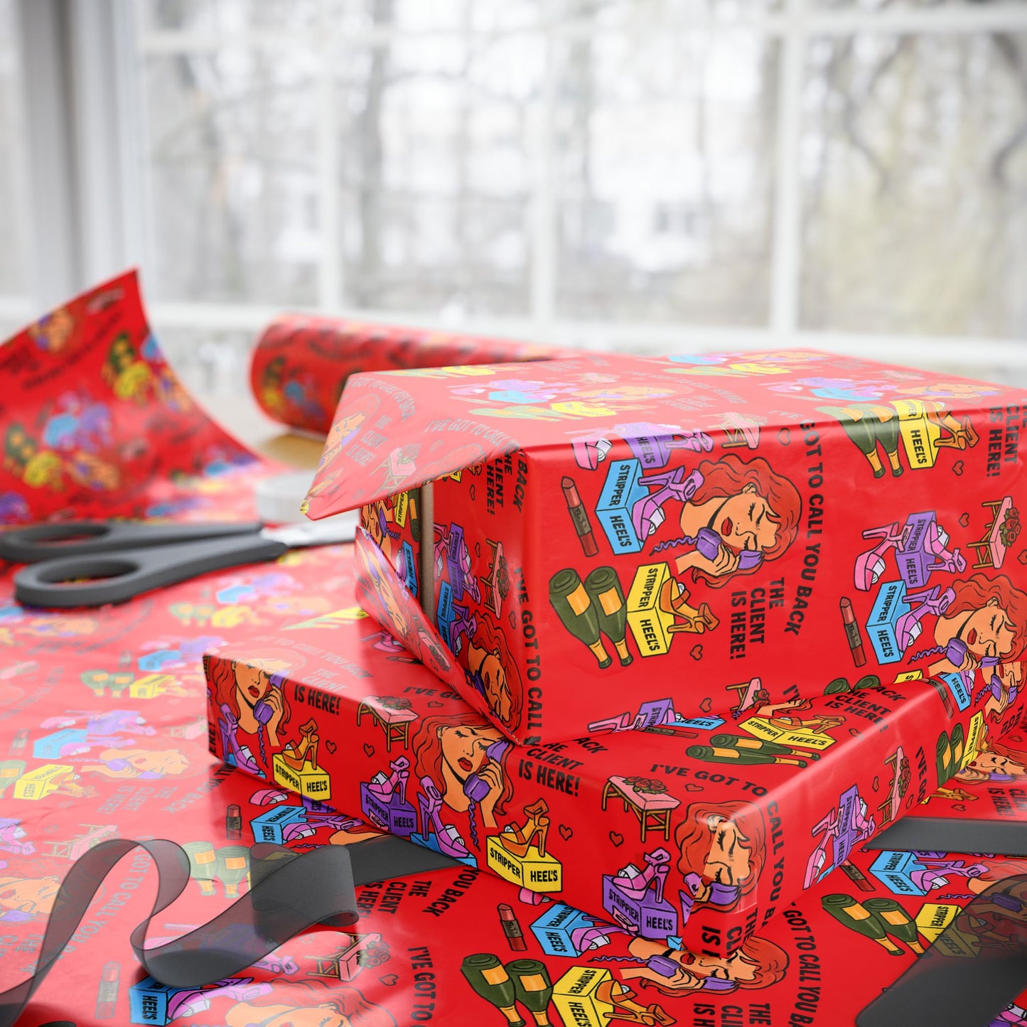 The Client l Gift wrap l Red