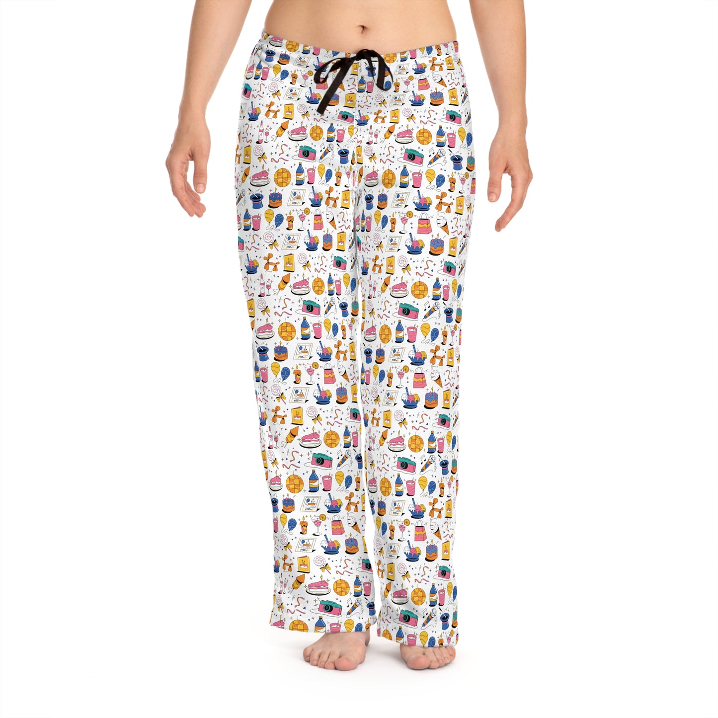 Birthday Theme l Pajama Pants l White