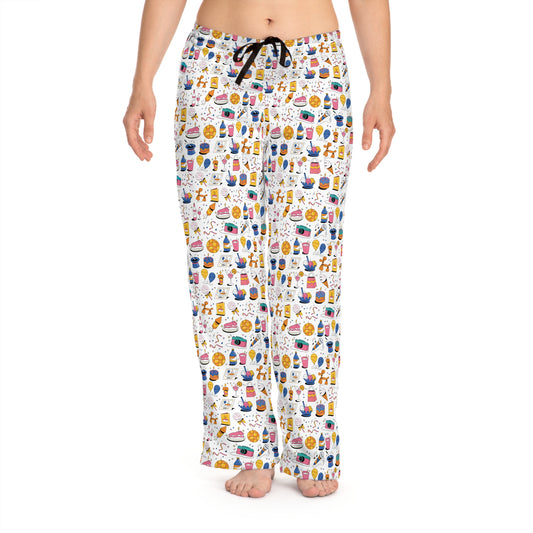 Birthday Theme l Pajama Pants l White