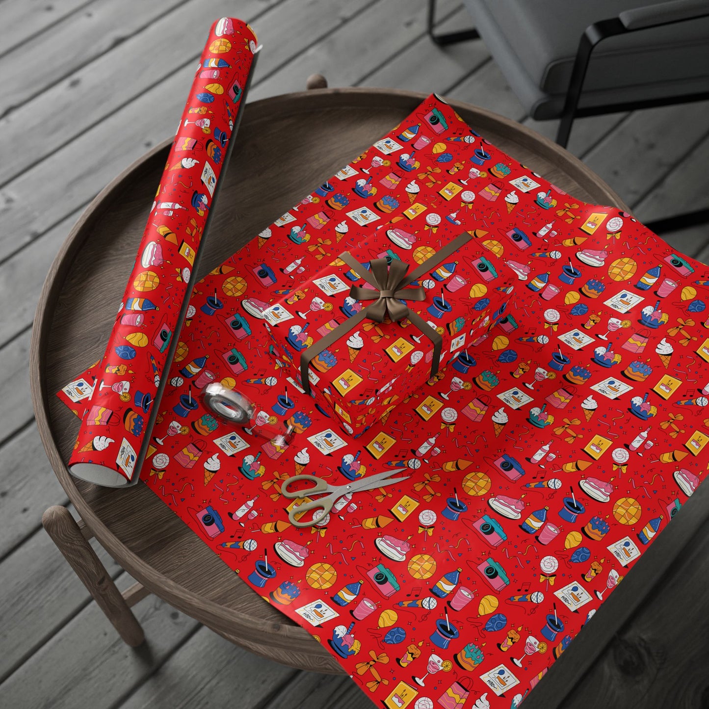 Birthday l Gift Wrap l Red