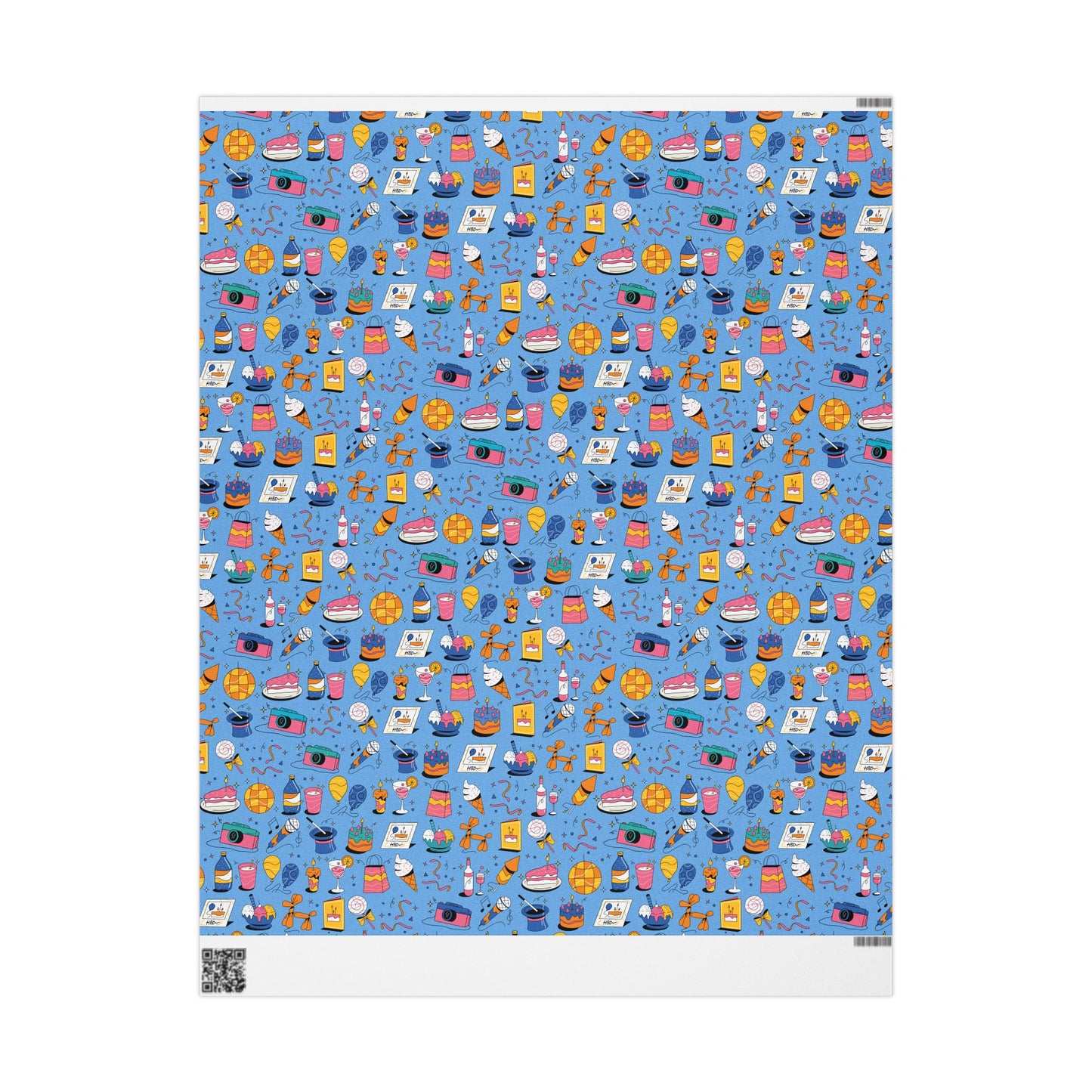 Birthday l Gift Wrap l Powder Blue