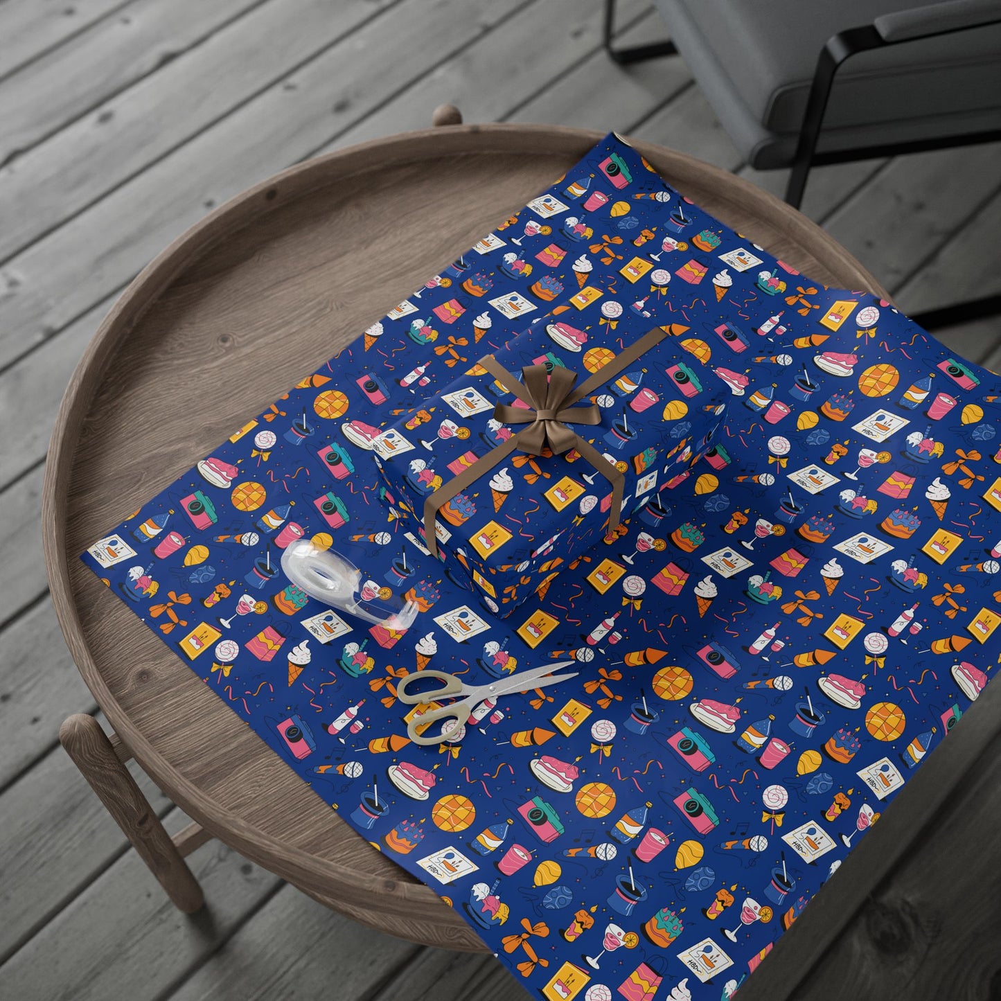 Birthday l Gift Wrap l Baby blue