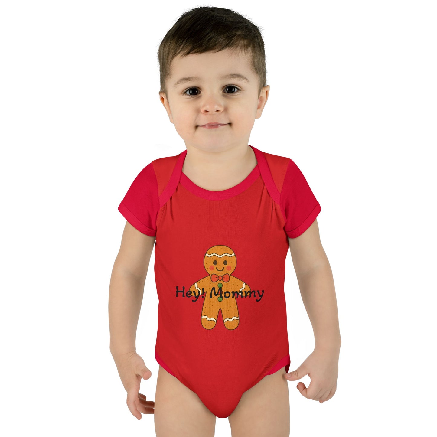 HappiMommi l Gingerbread Snowflake Baby Onesie