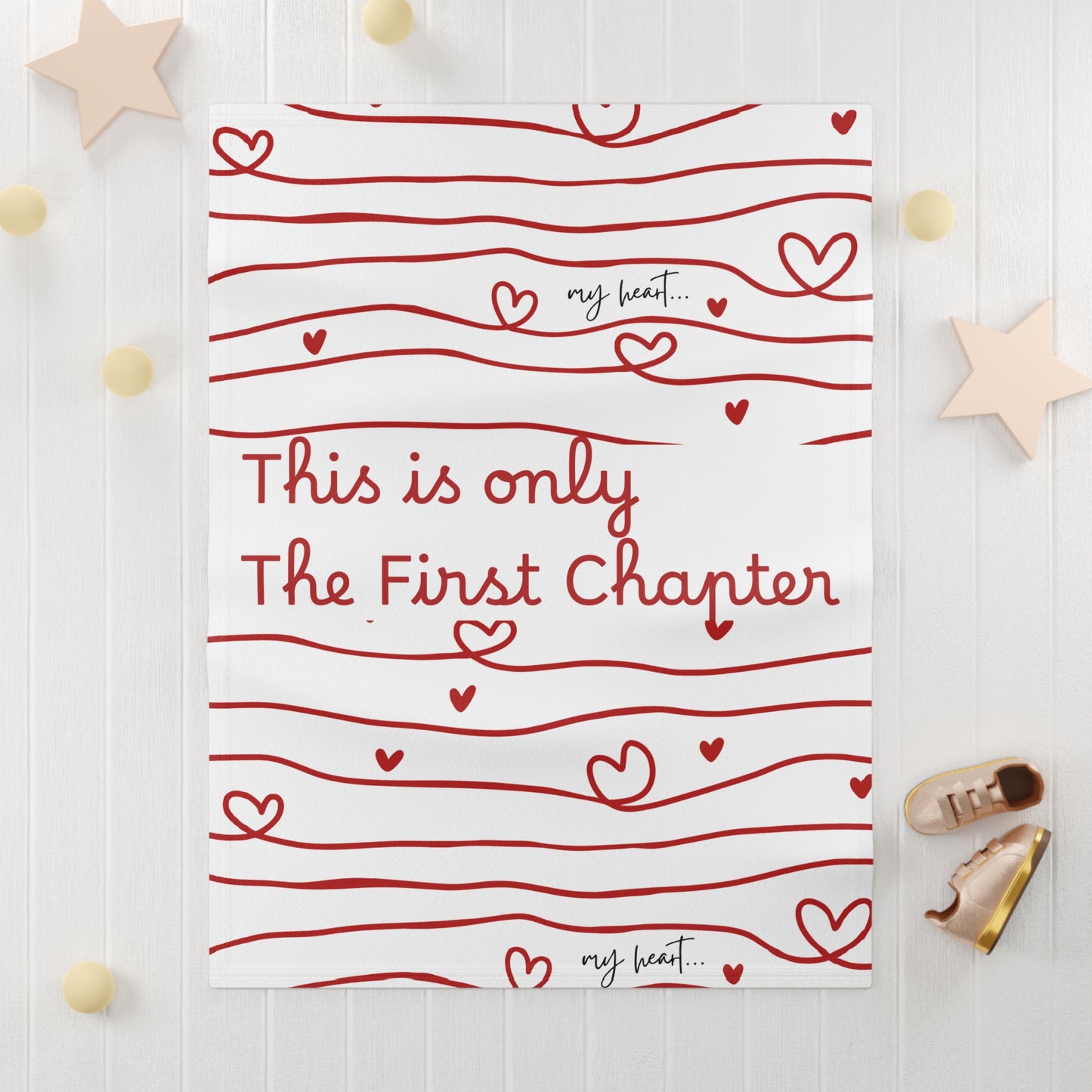 Hershe3Kids l First Baby Blanket l Red