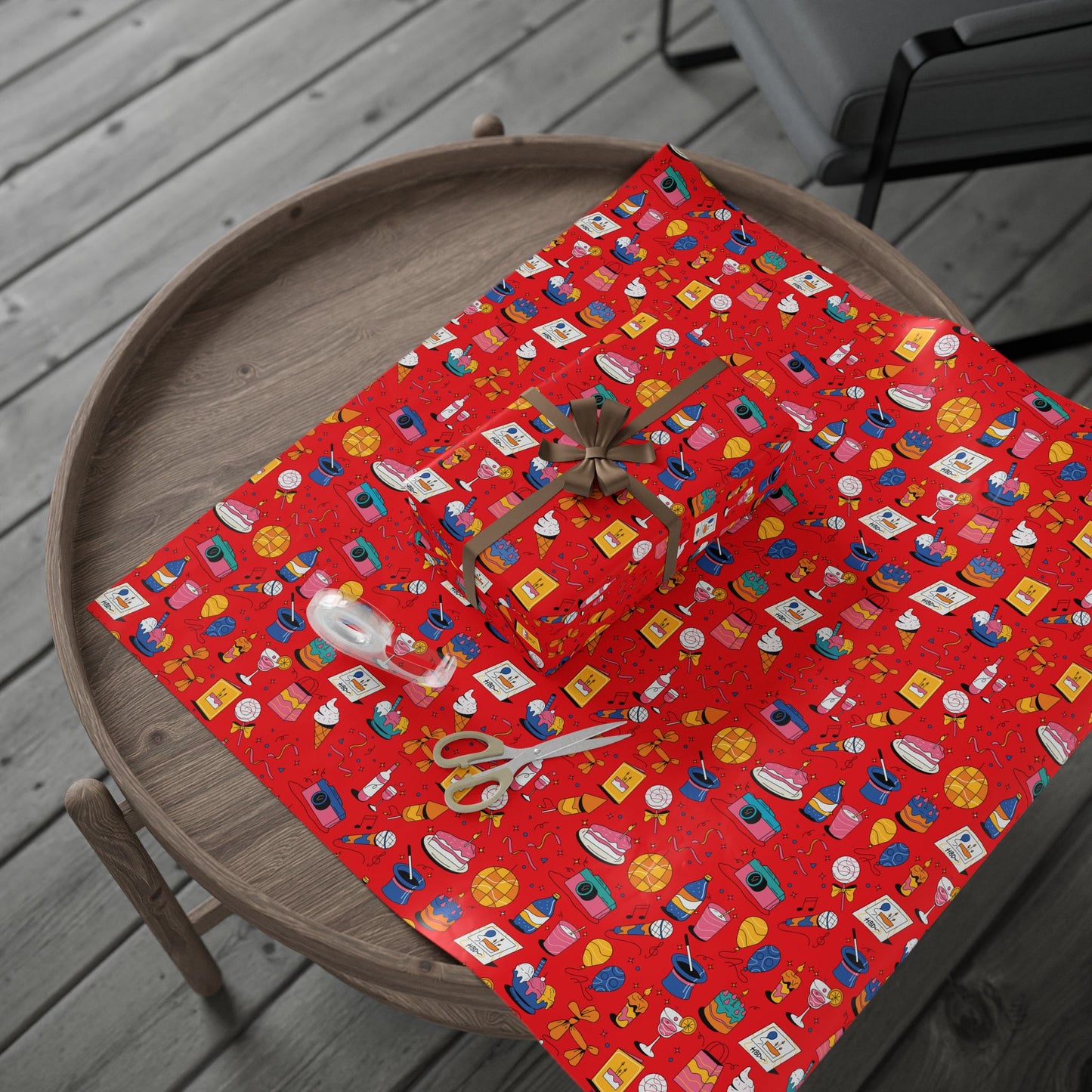 Birthday l Gift Wrap l Red