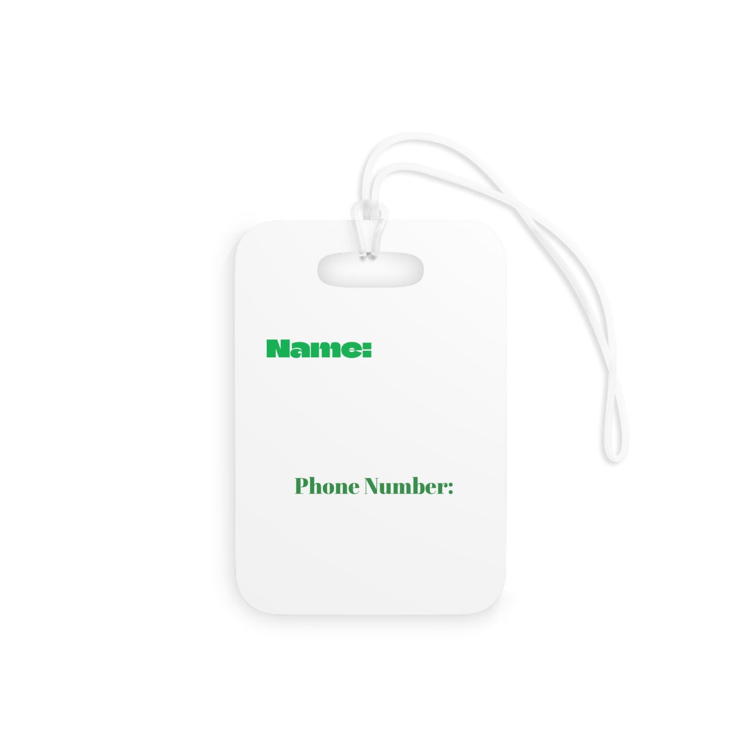 All That l Luggage Tag l White