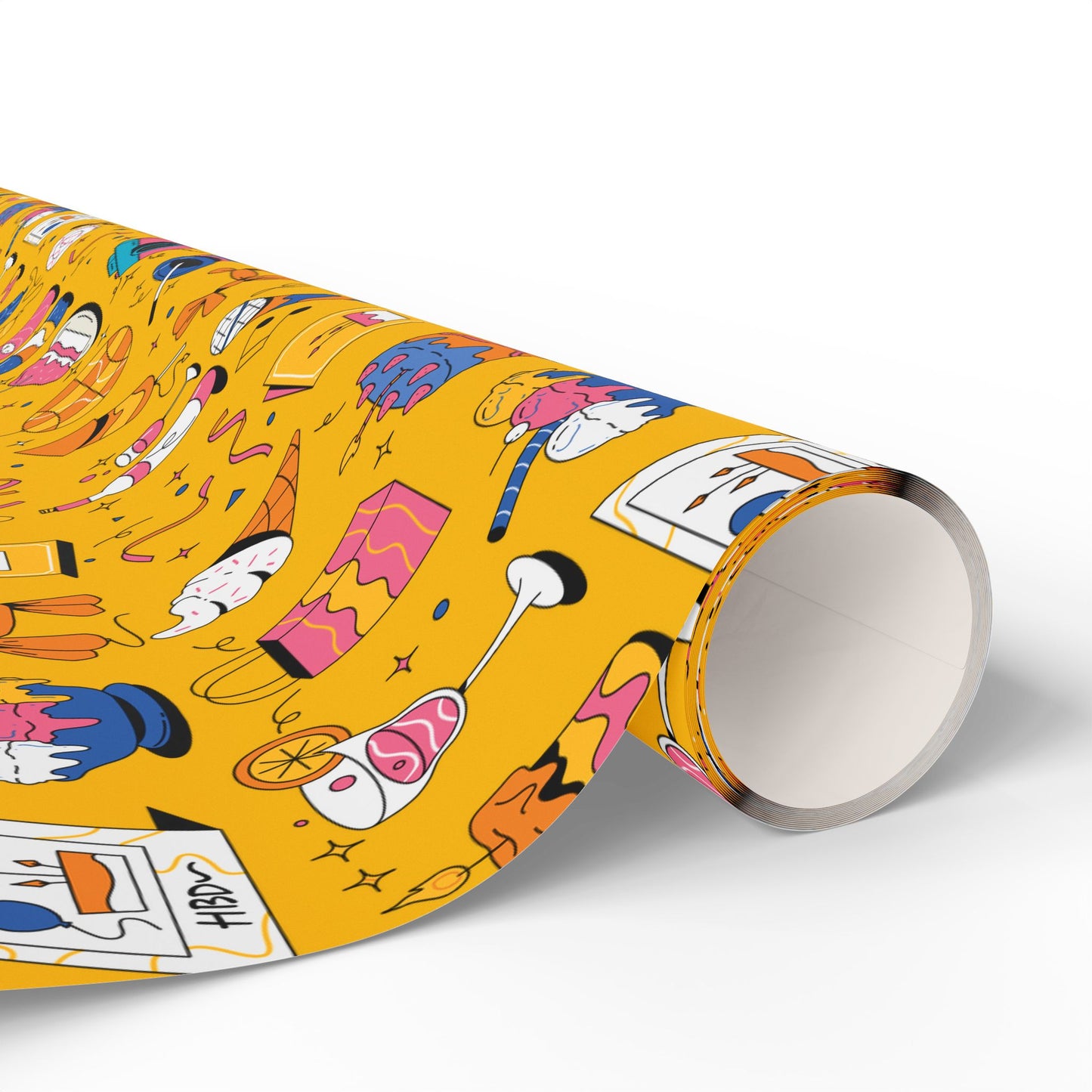 Birthday l Gift Wrap l Yellow