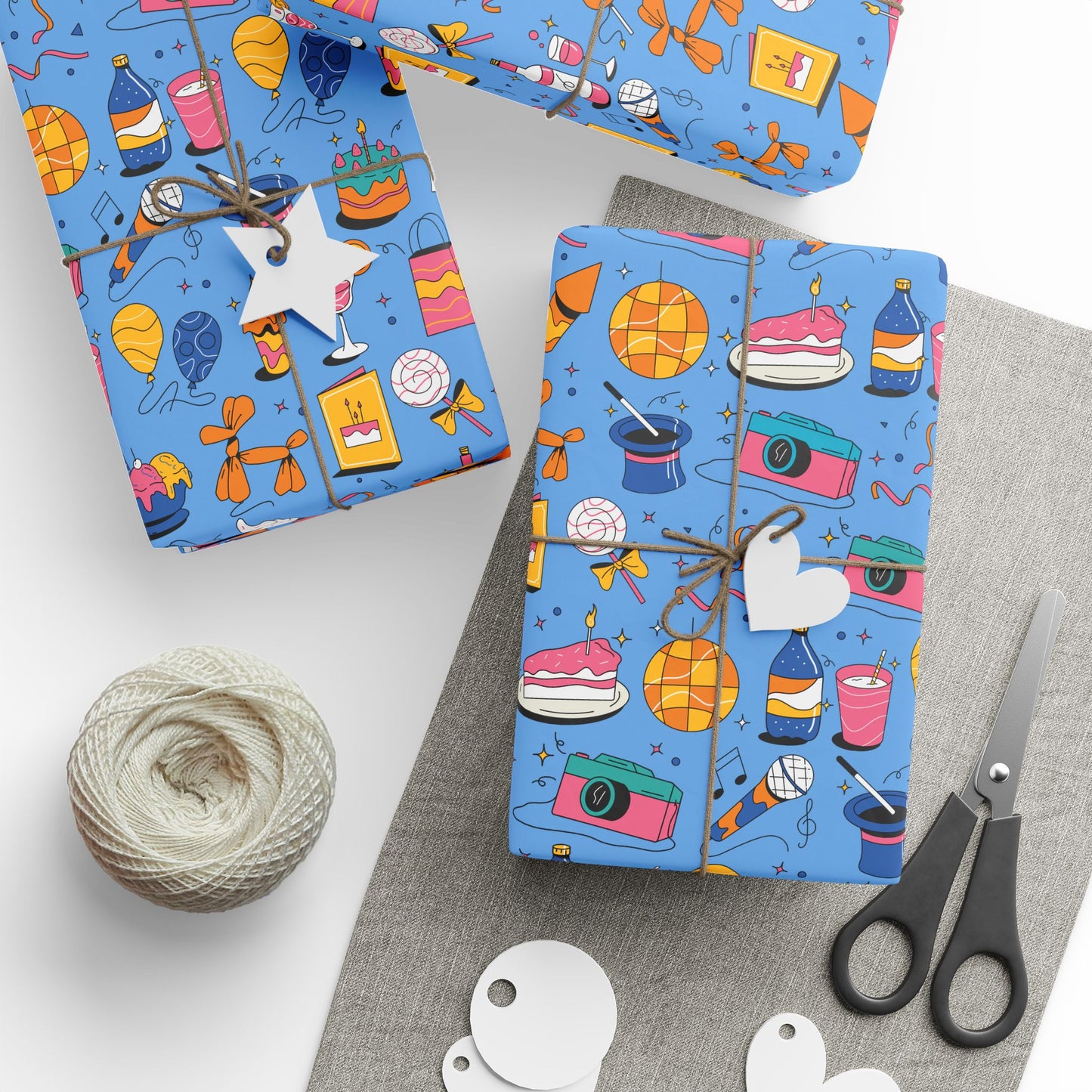 Birthday l Gift Wrap l Powder Blue