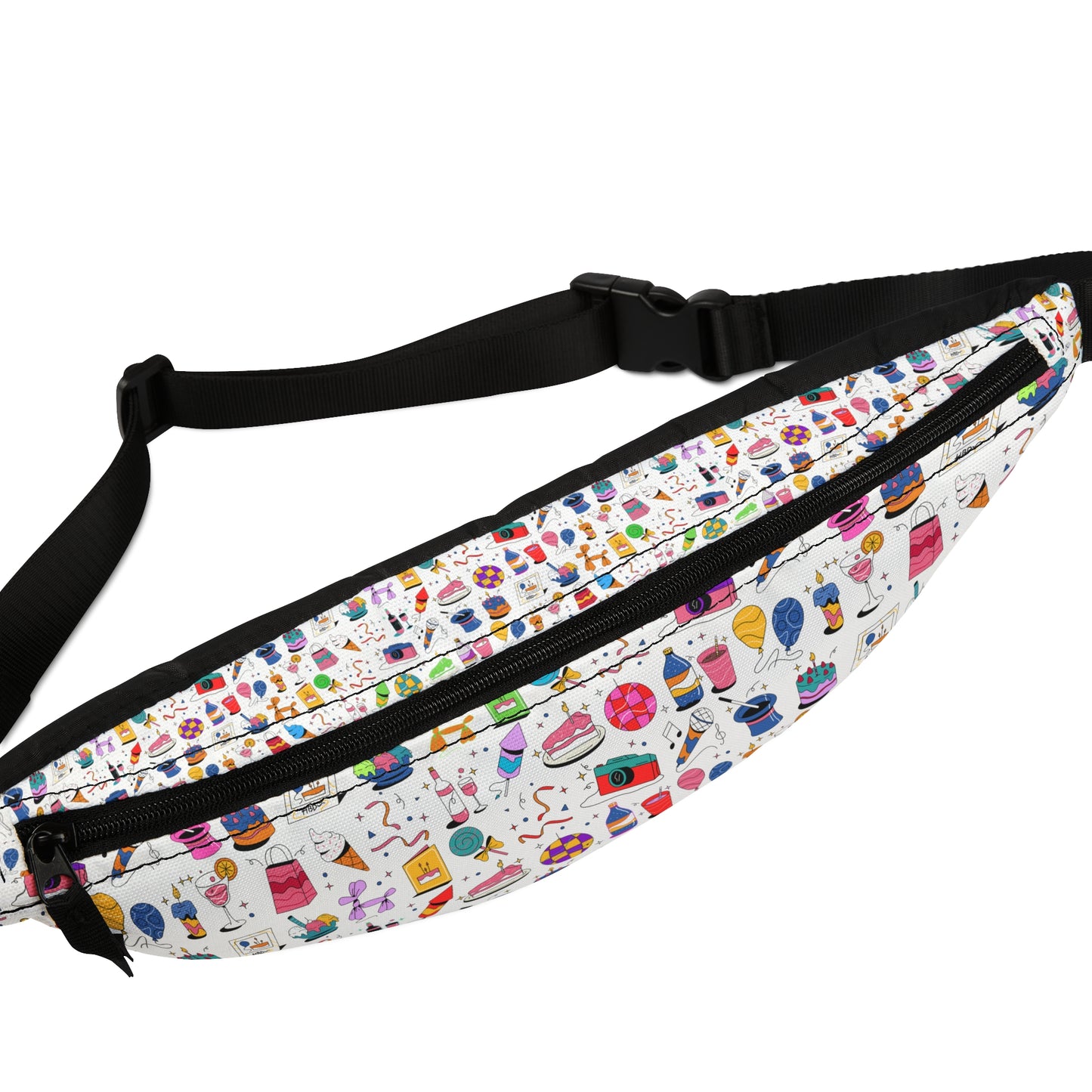 All That l Pattern Fanny Pack l White