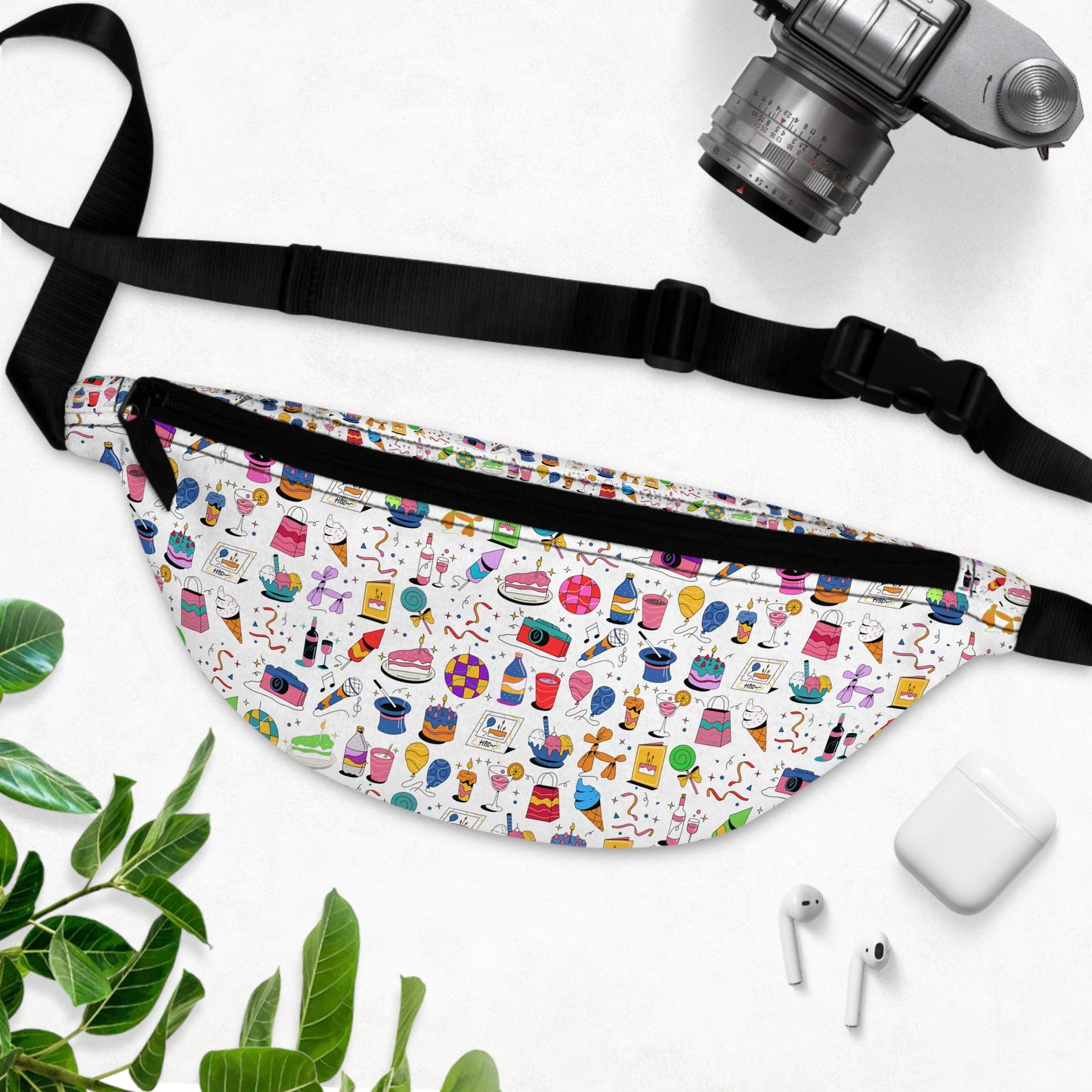 All That l Pattern Fanny Pack l White