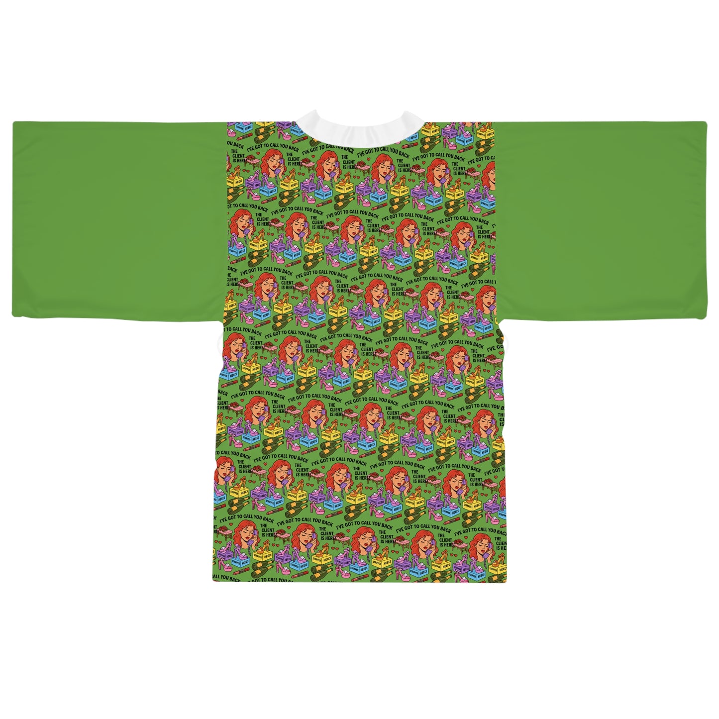 The Client l Kimono Robe l Blossom Green