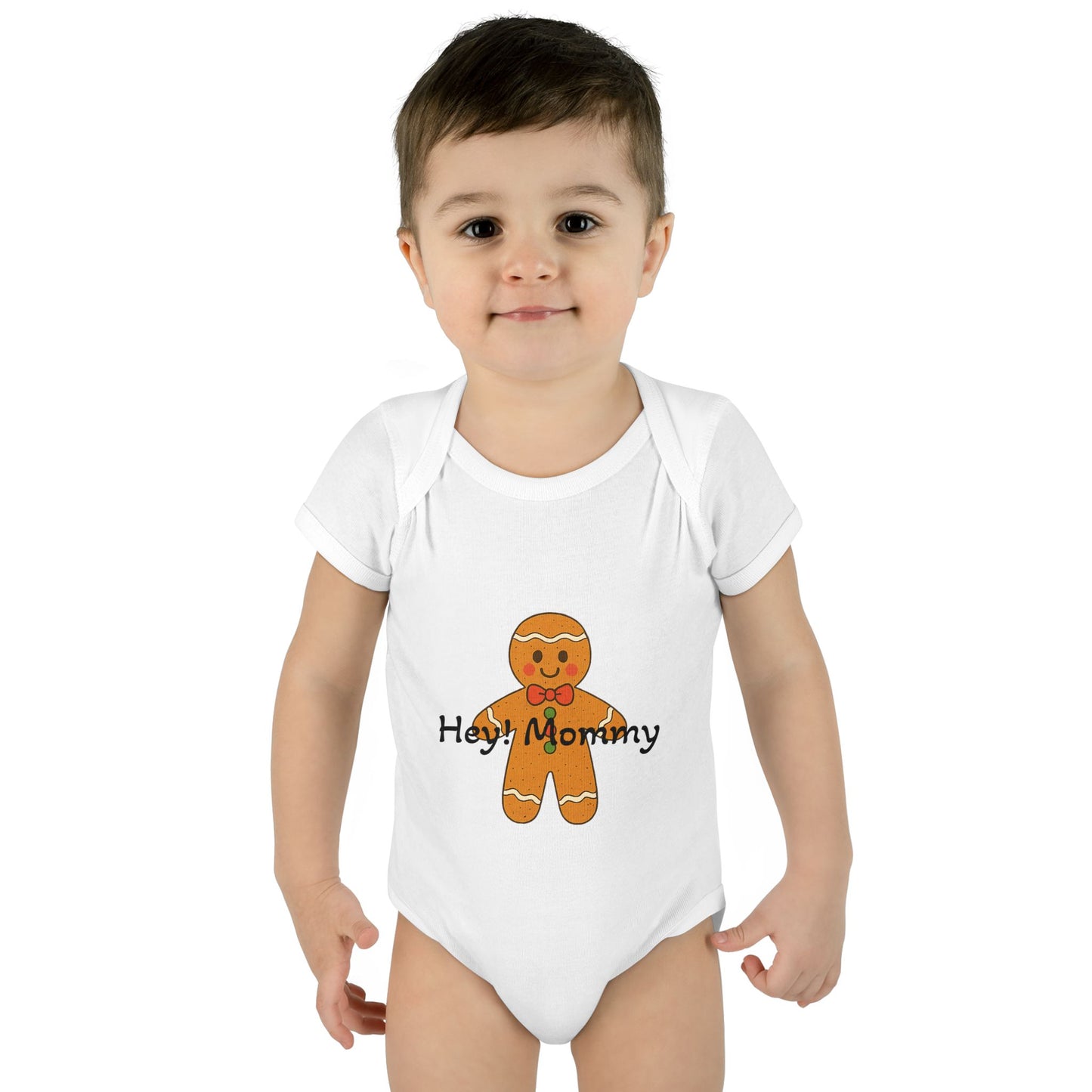 HappiMommi l Gingerbread Snowflake Baby Onesie