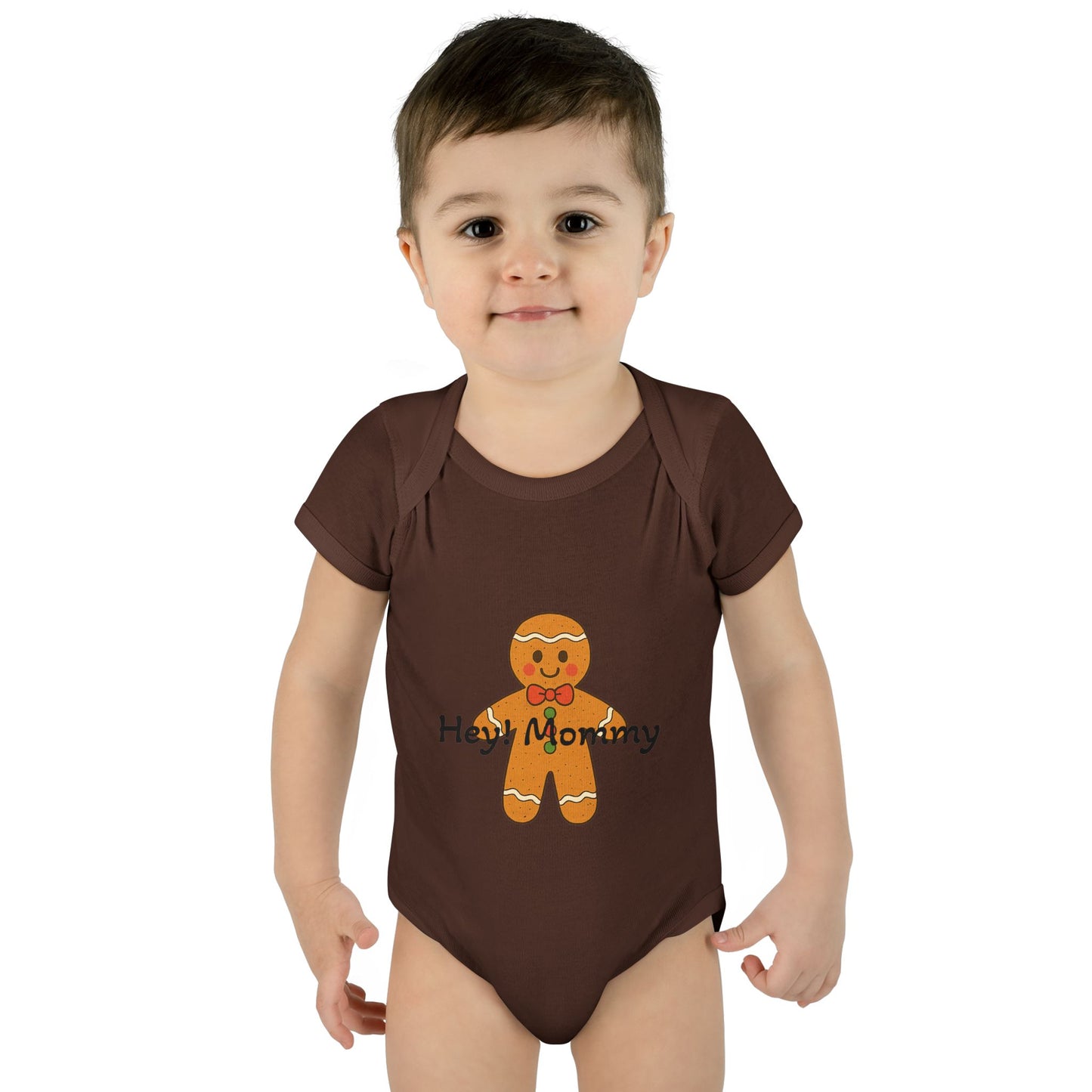HappiMommi l Gingerbread Snowflake Baby Onesie