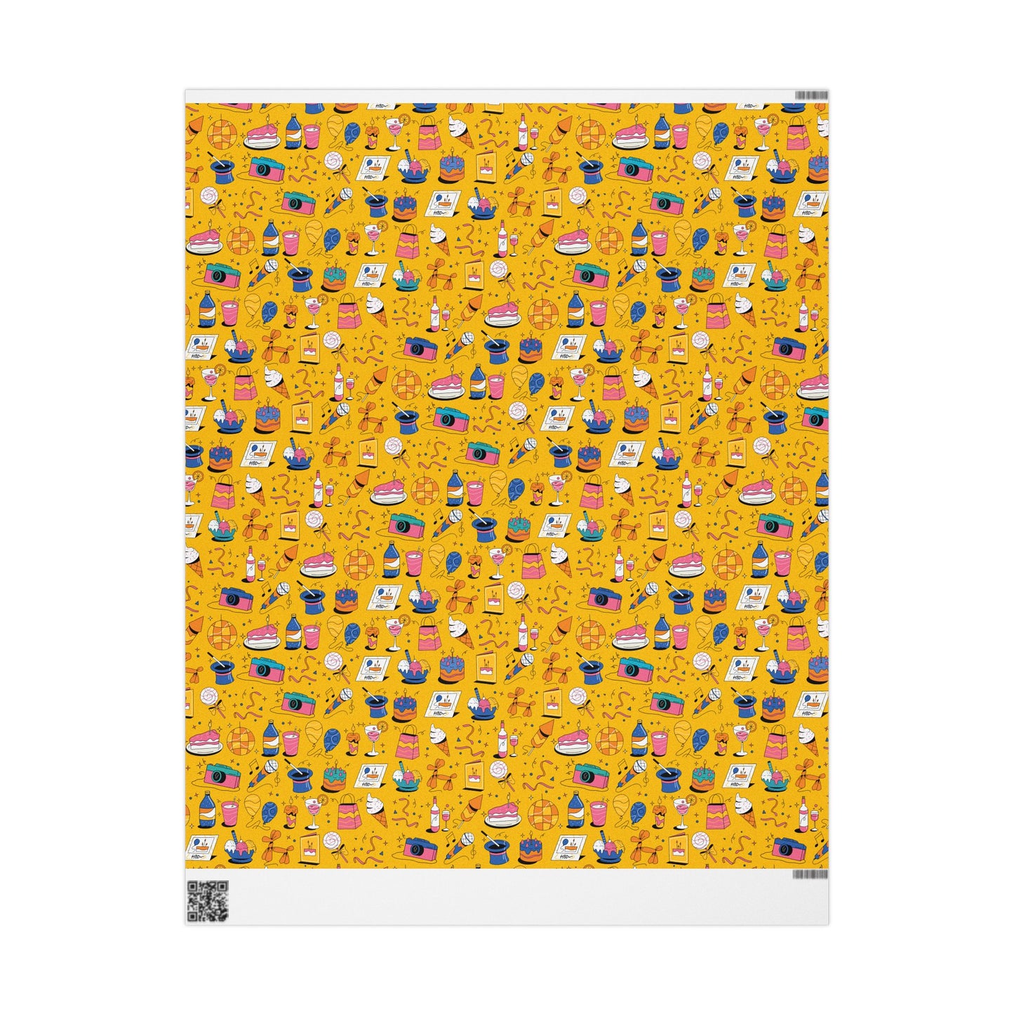 Birthday l Gift Wrap l Yellow