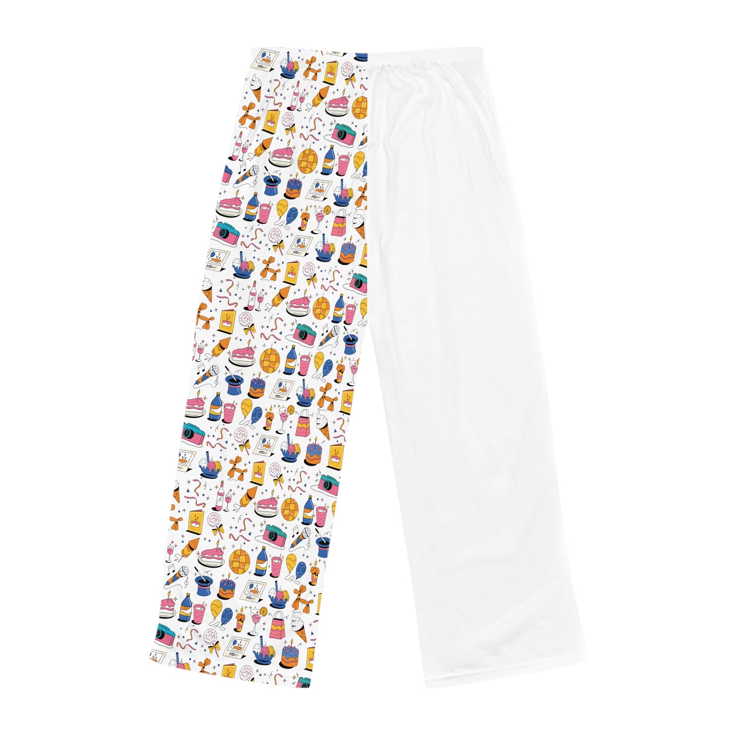 Birthday Theme l Pajama Pants l White