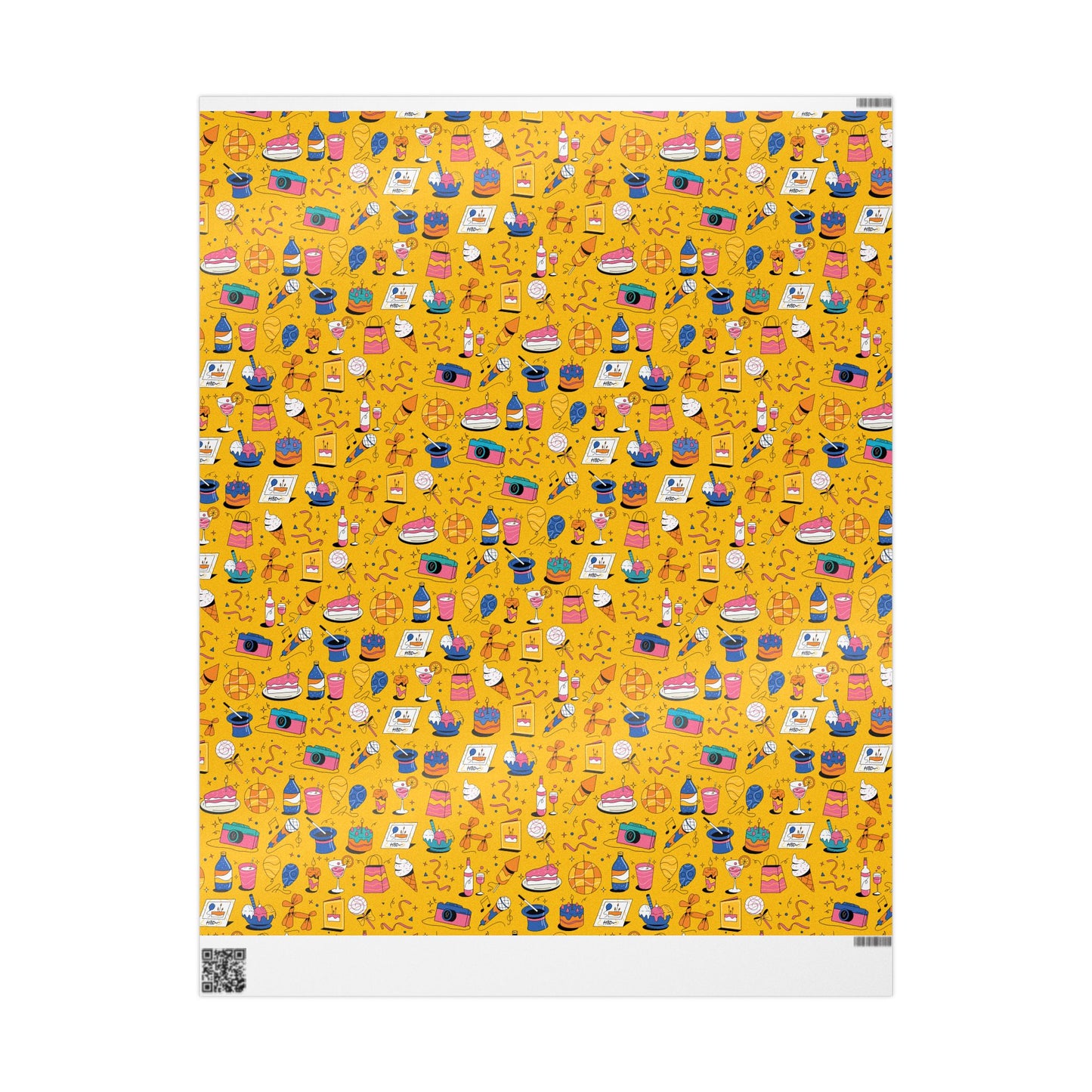 Birthday l Gift Wrap l Yellow