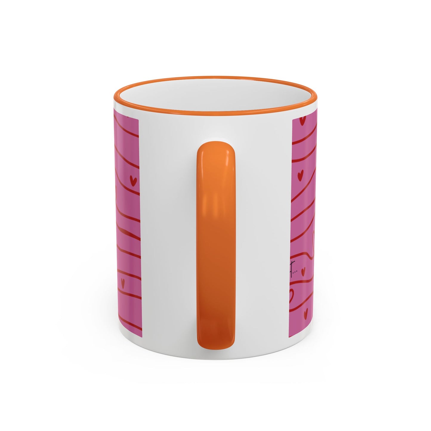 Hershe3 Valentine’s Day Accent Rim & Handle Mug — Romantic 11oz/15oz Gift