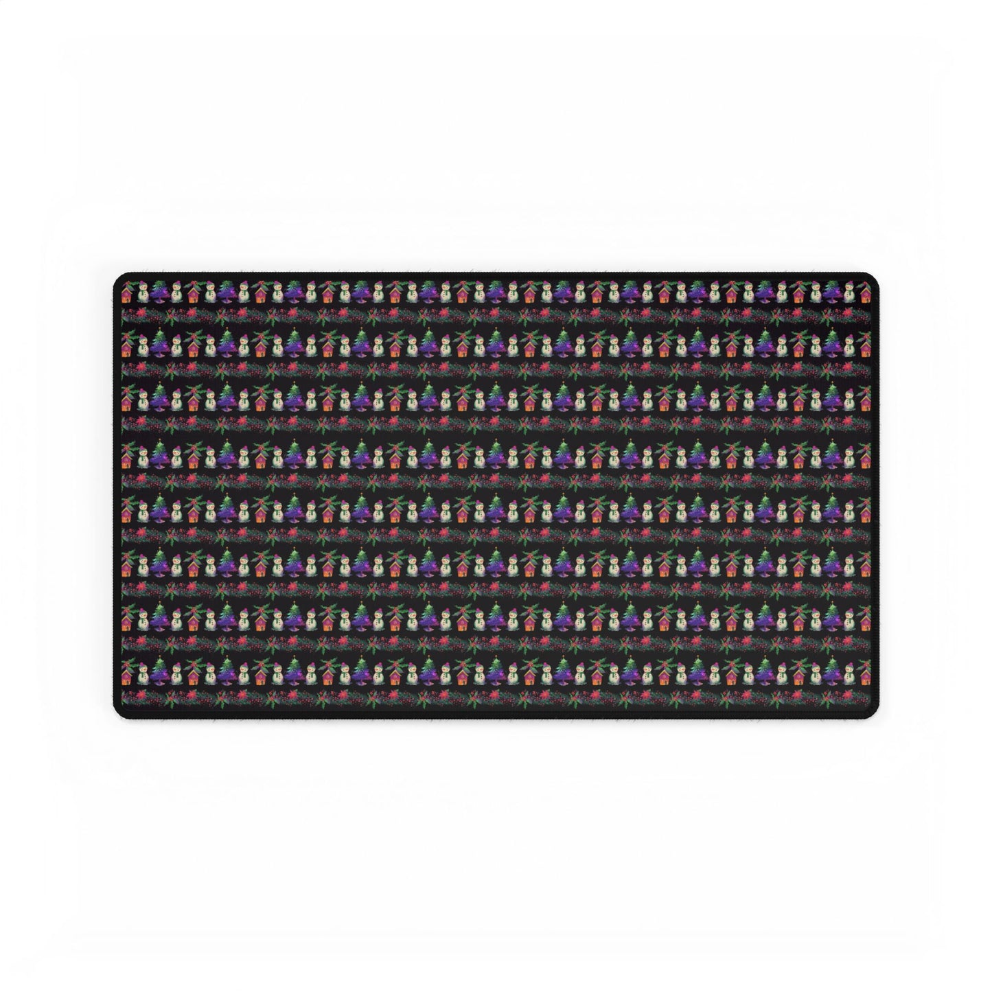 Winter l Desk Mat l Snoman l Black