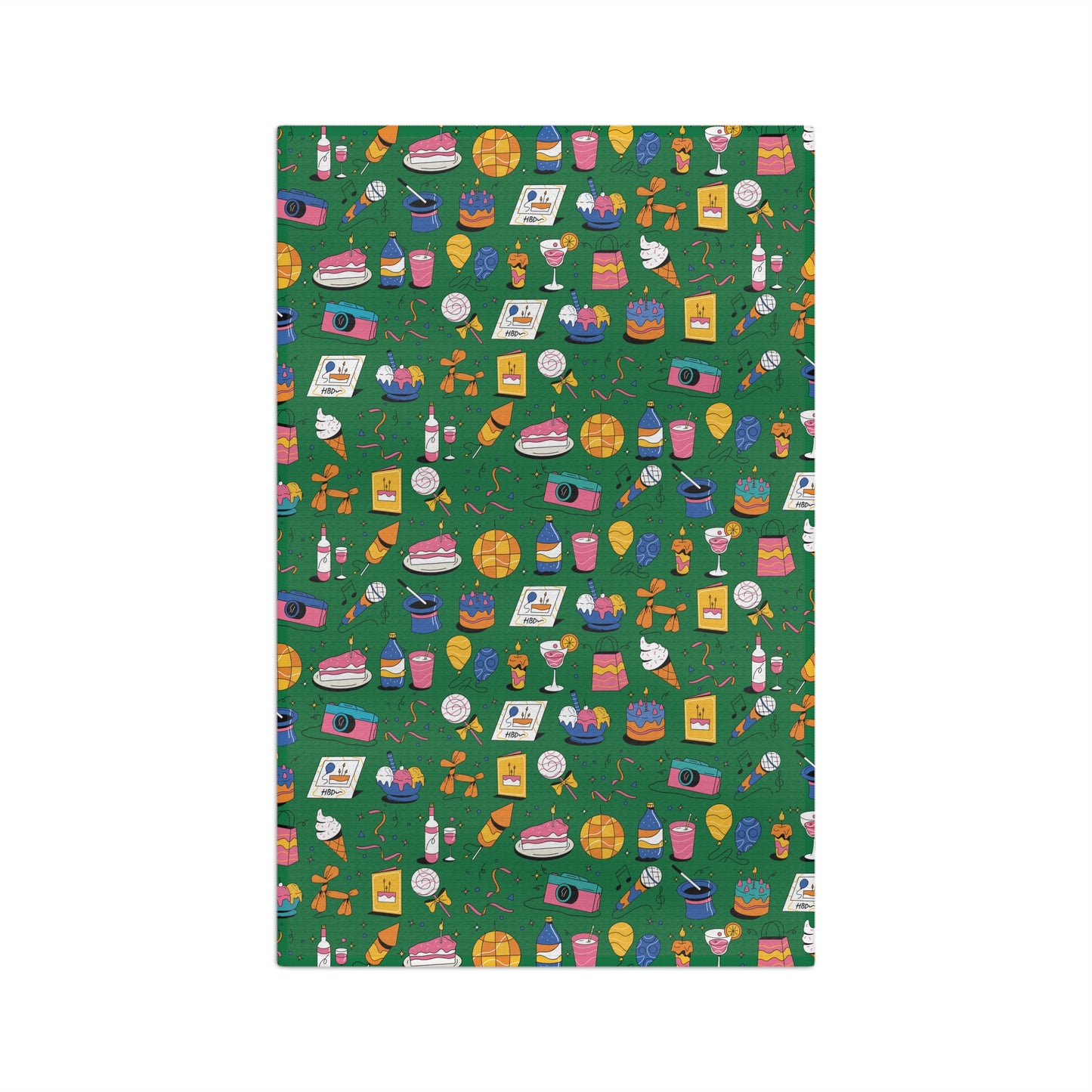 Birthday Theme l Microfiber Towel l Green