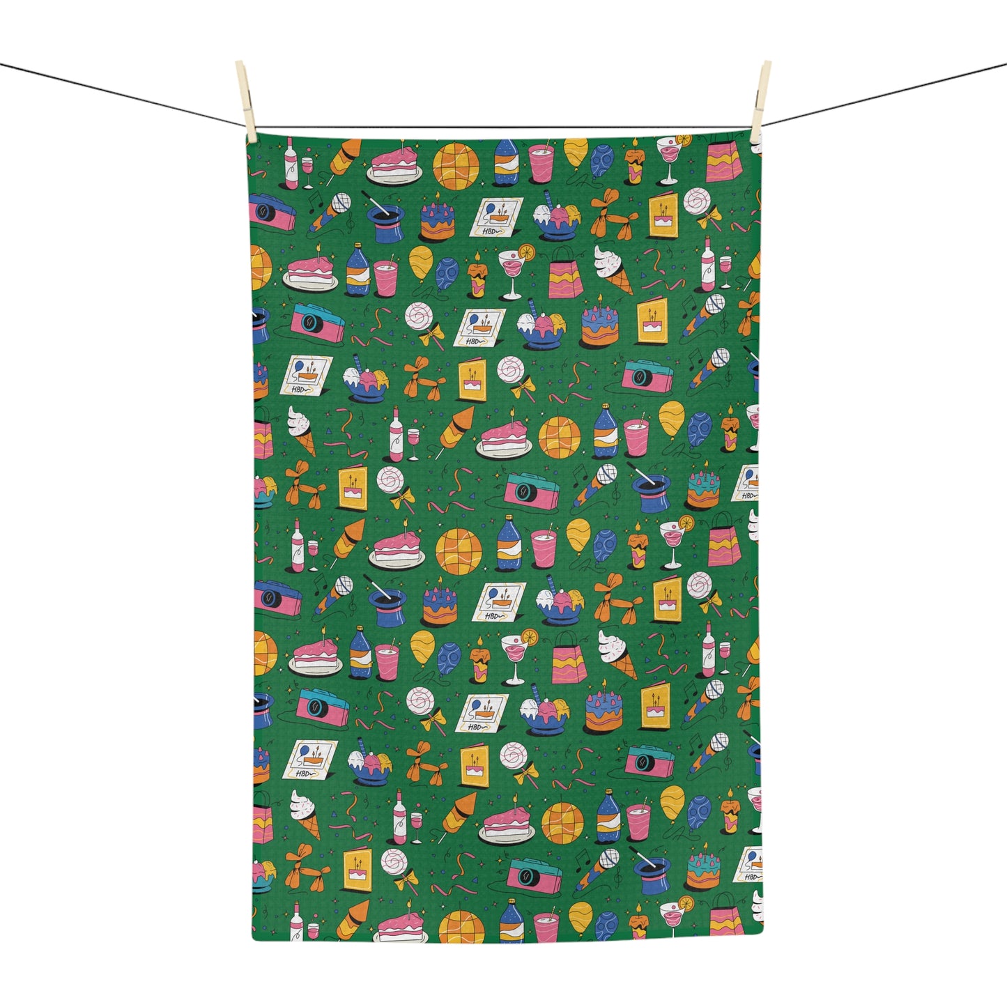 Birthday Theme l Microfiber Towel l Green
