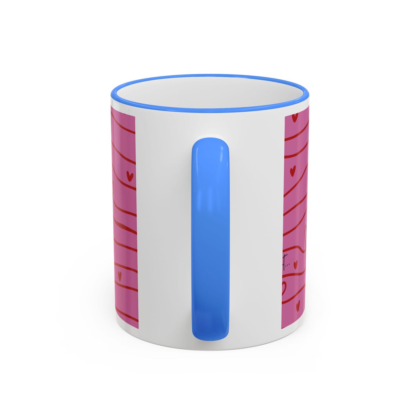 Hershe3 Valentine’s Day Accent Rim & Handle Mug — Romantic 11oz/15oz Gift