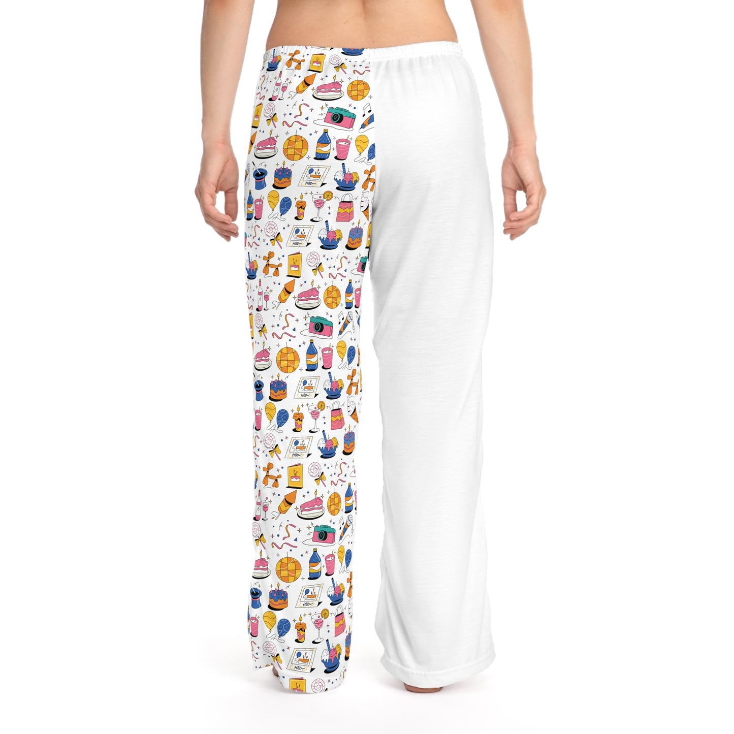 Birthday Theme l Pajama Pants l White