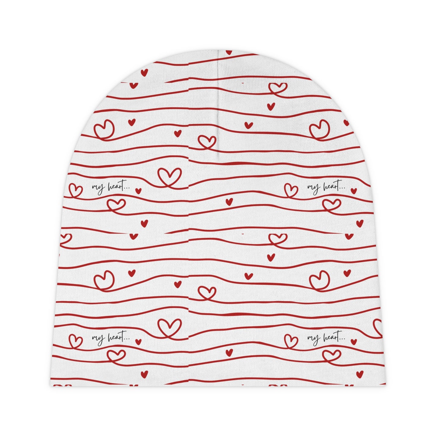 Hershe3Kids l Baby Beanie l Red Heart Doodle Newborn Hat