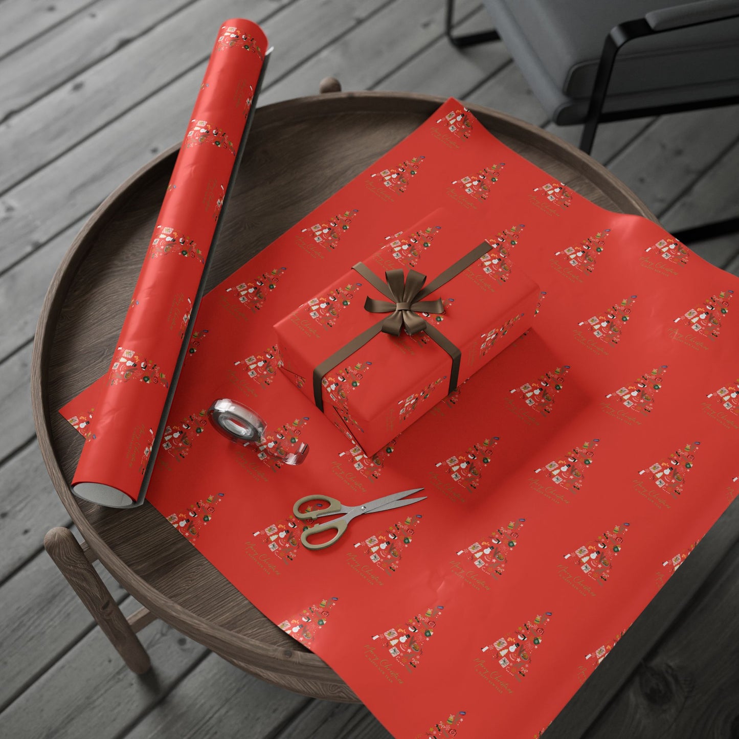 Xmas Tree | Wrapping Paper | Red
