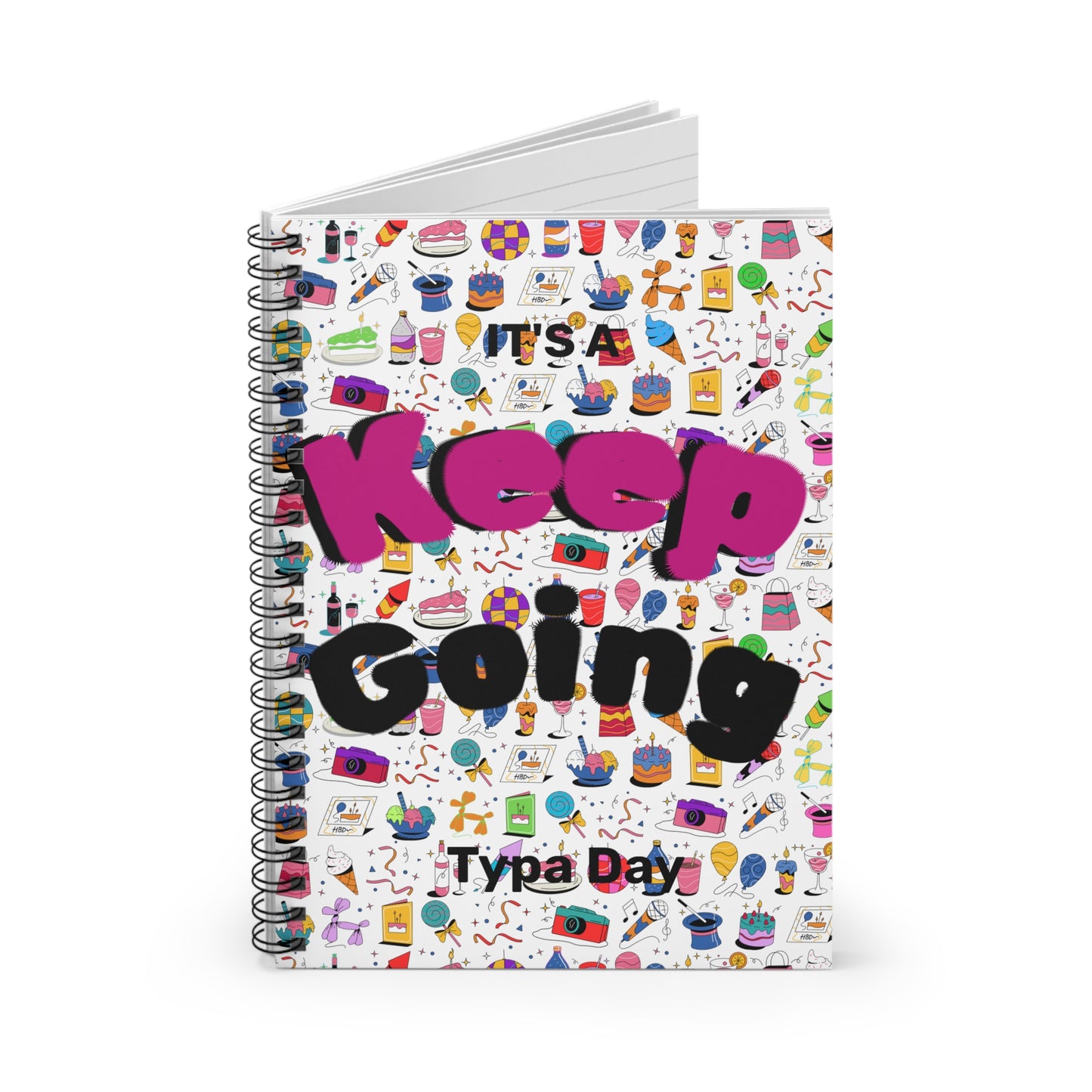 Keep Going l Spiral Notebook l White