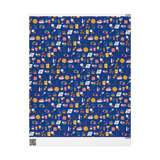 Birthday l Gift Wrap l Baby blue