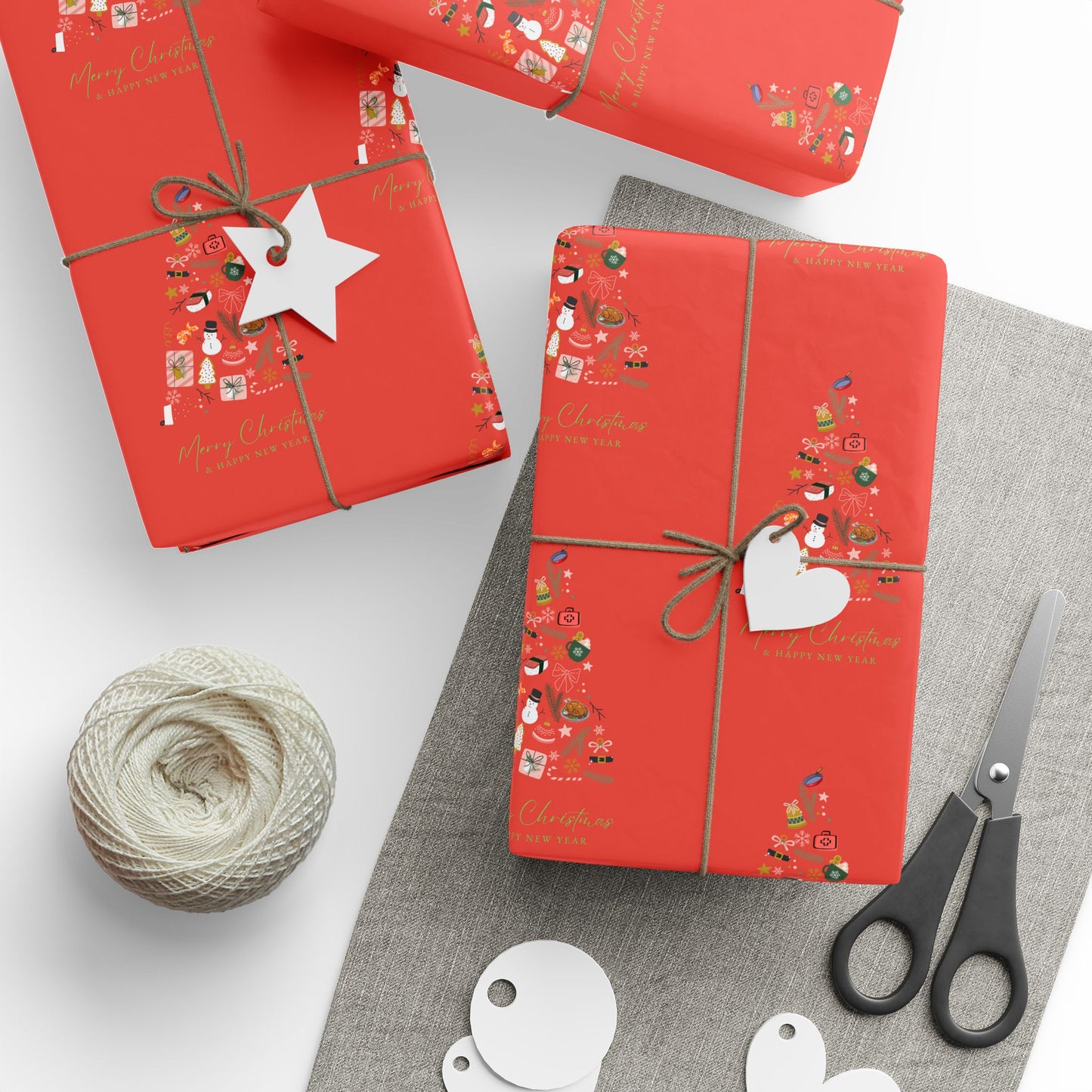 Xmas Tree | Wrapping Paper | Red