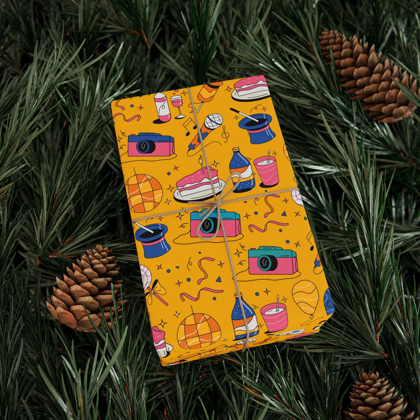 Birthday l Gift Wrap l Yellow