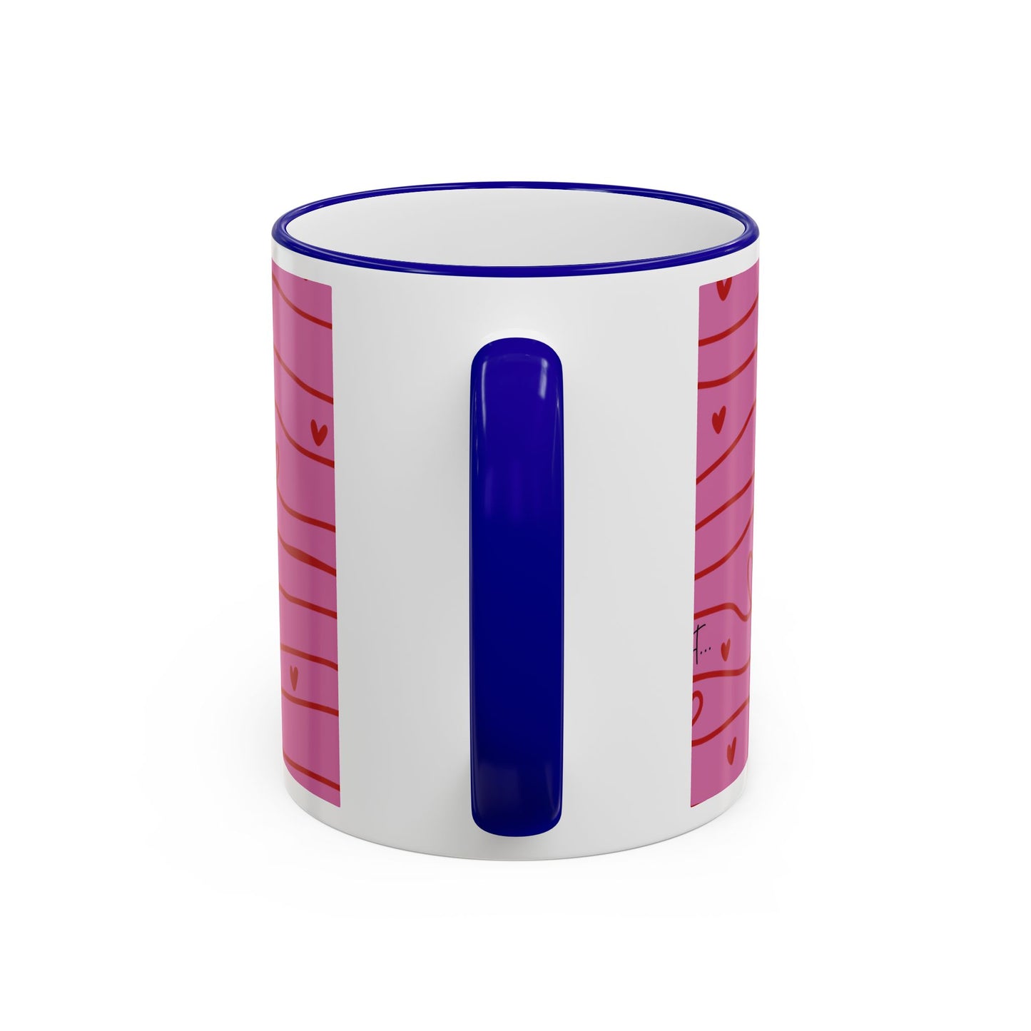 Hershe3 Valentine’s Day Accent Rim & Handle Mug — Romantic 11oz/15oz Gift