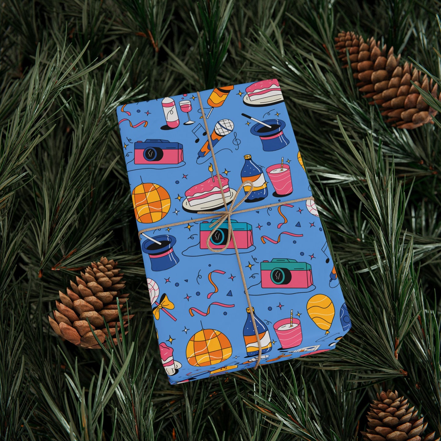 Birthday l Gift Wrap l Powder Blue