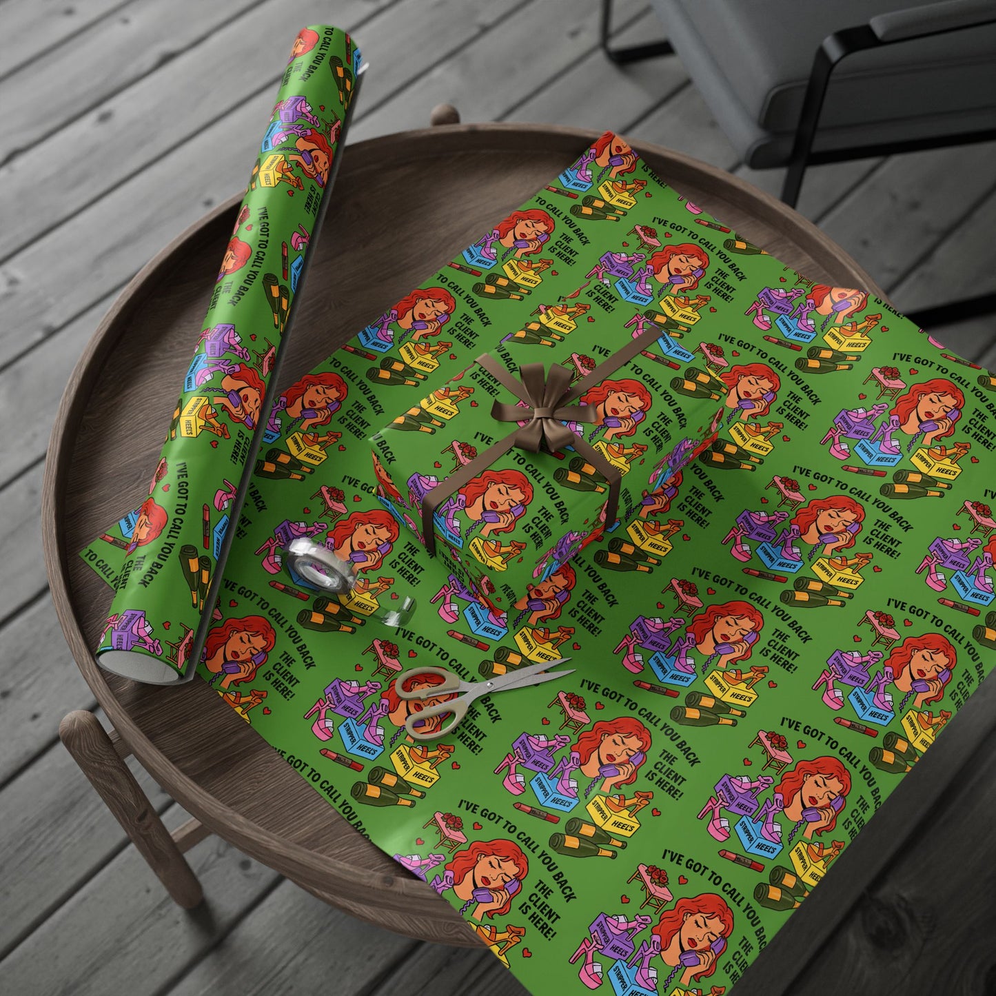 The Client l Gift Wrap l Green