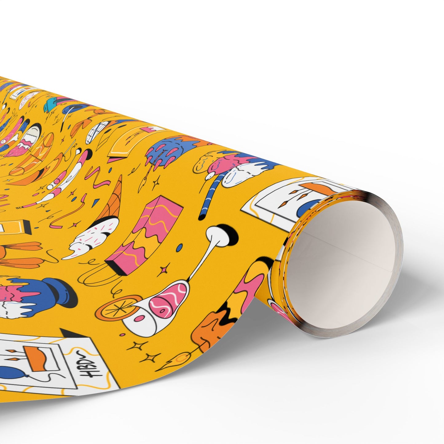 Birthday l Gift Wrap l Yellow