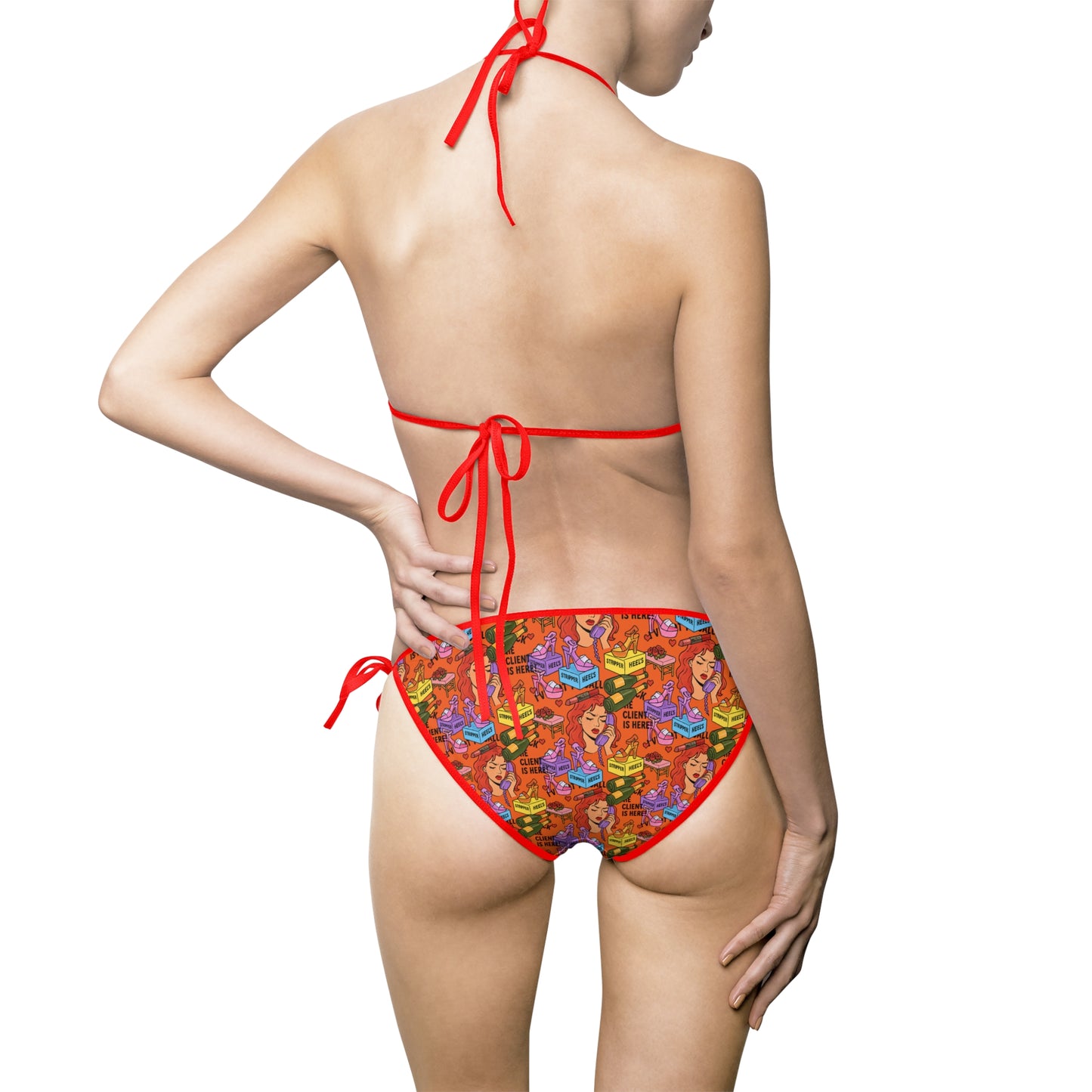 The Client l Bikini Swimsuit l Playful Orange l Tie-Side Two-Piece