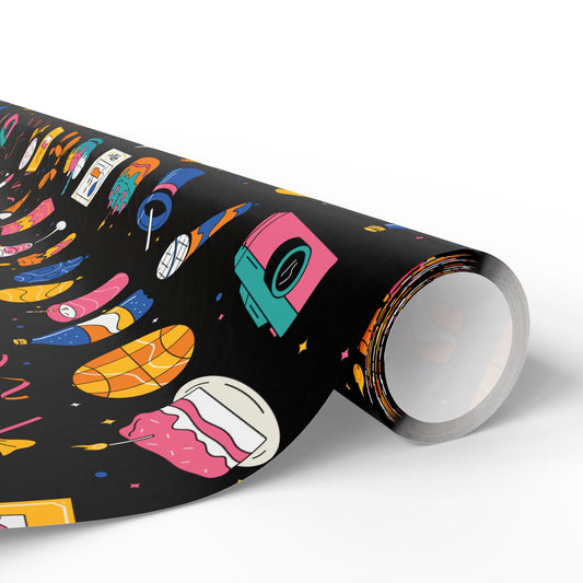 Birthday l Gift Wrap l Black