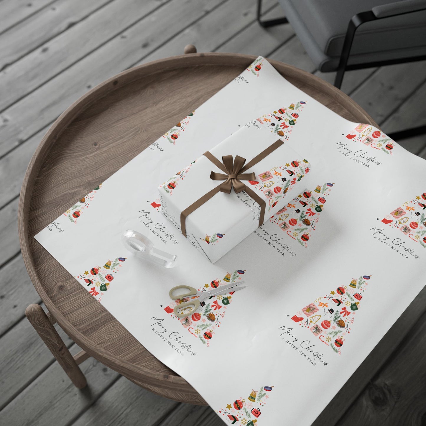 Xmas Tree | Wrapping Paper  | White